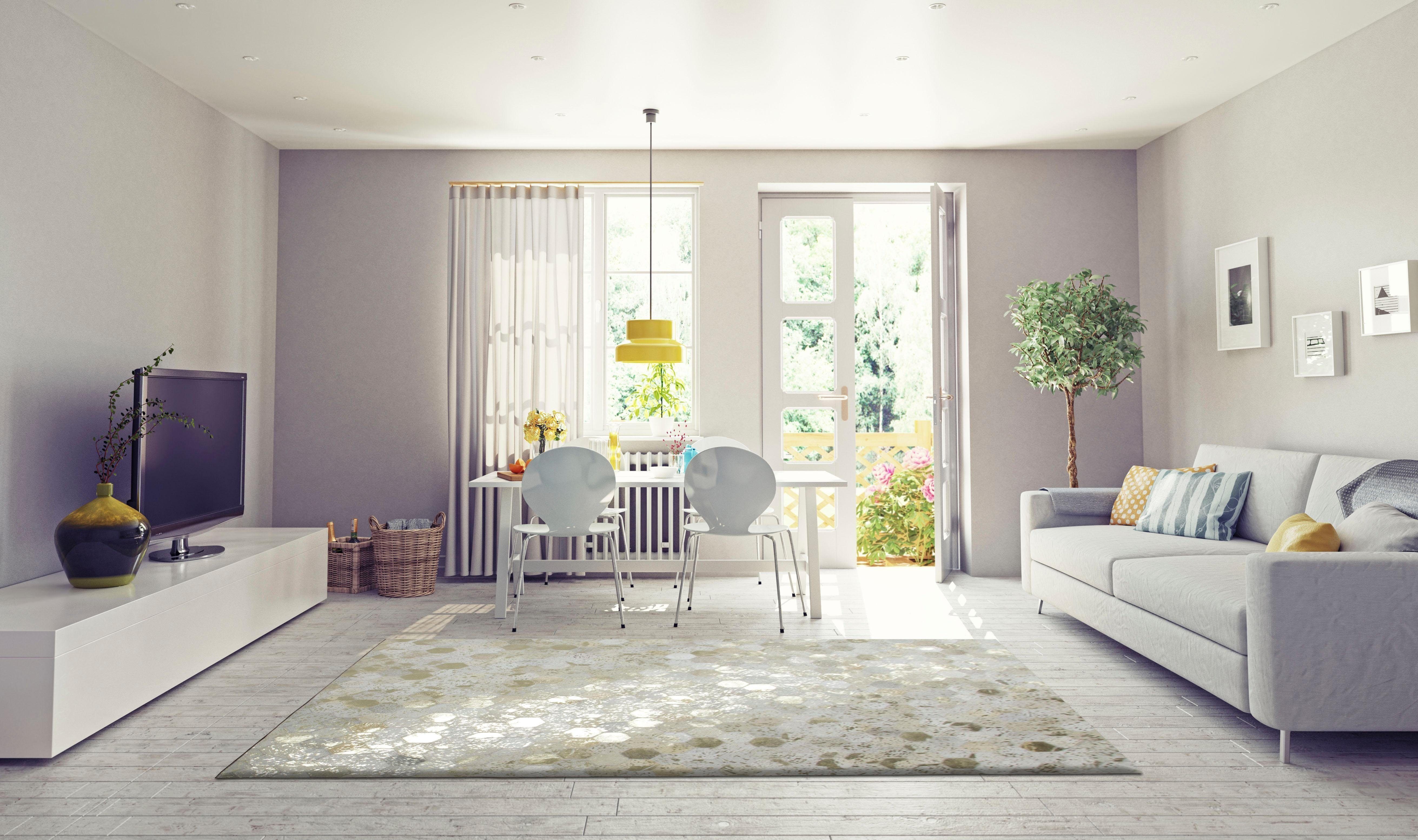 my home Leren vloerkleed Zeno Woonkamer