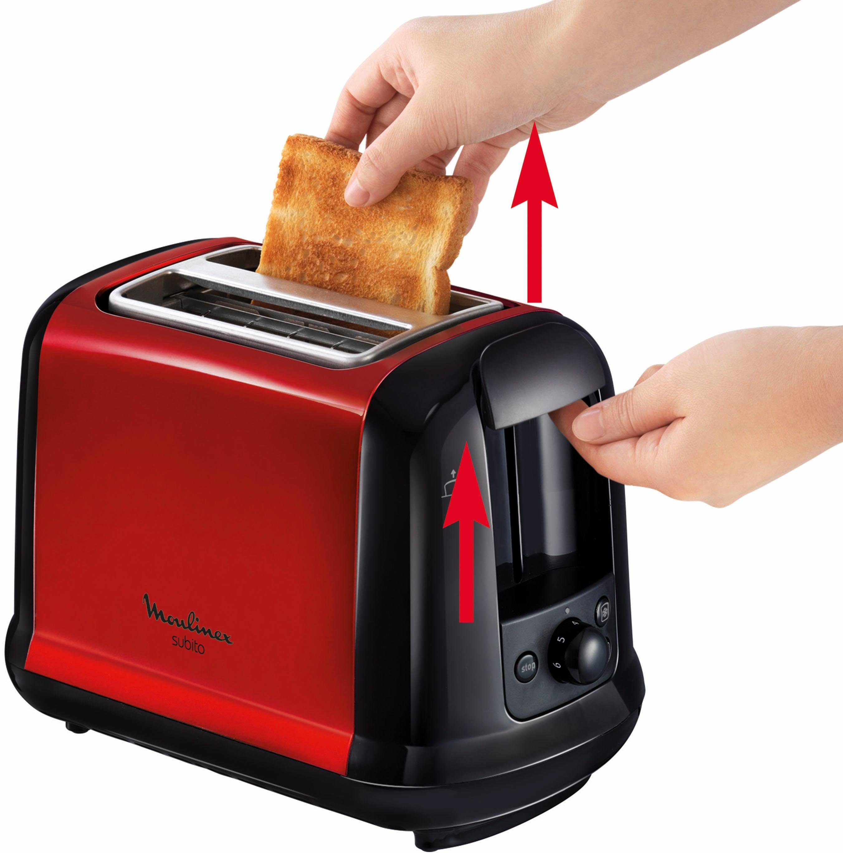 Moulinex Toaster LT261D Subito Liftfunctie, 7 bruiningsgraden, kruimellade