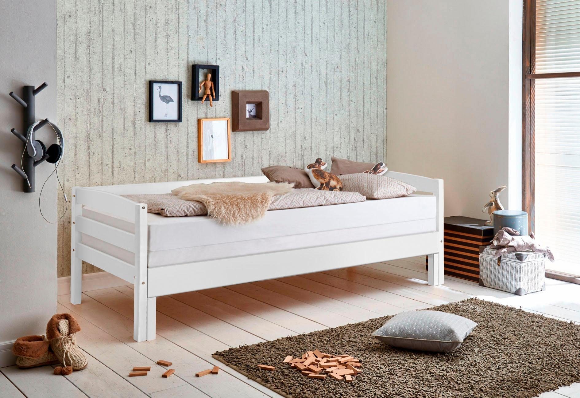 Relita Functioneel ledikant met lattenbodem en lade op 180x200 cm eenpersoonsbedden wit