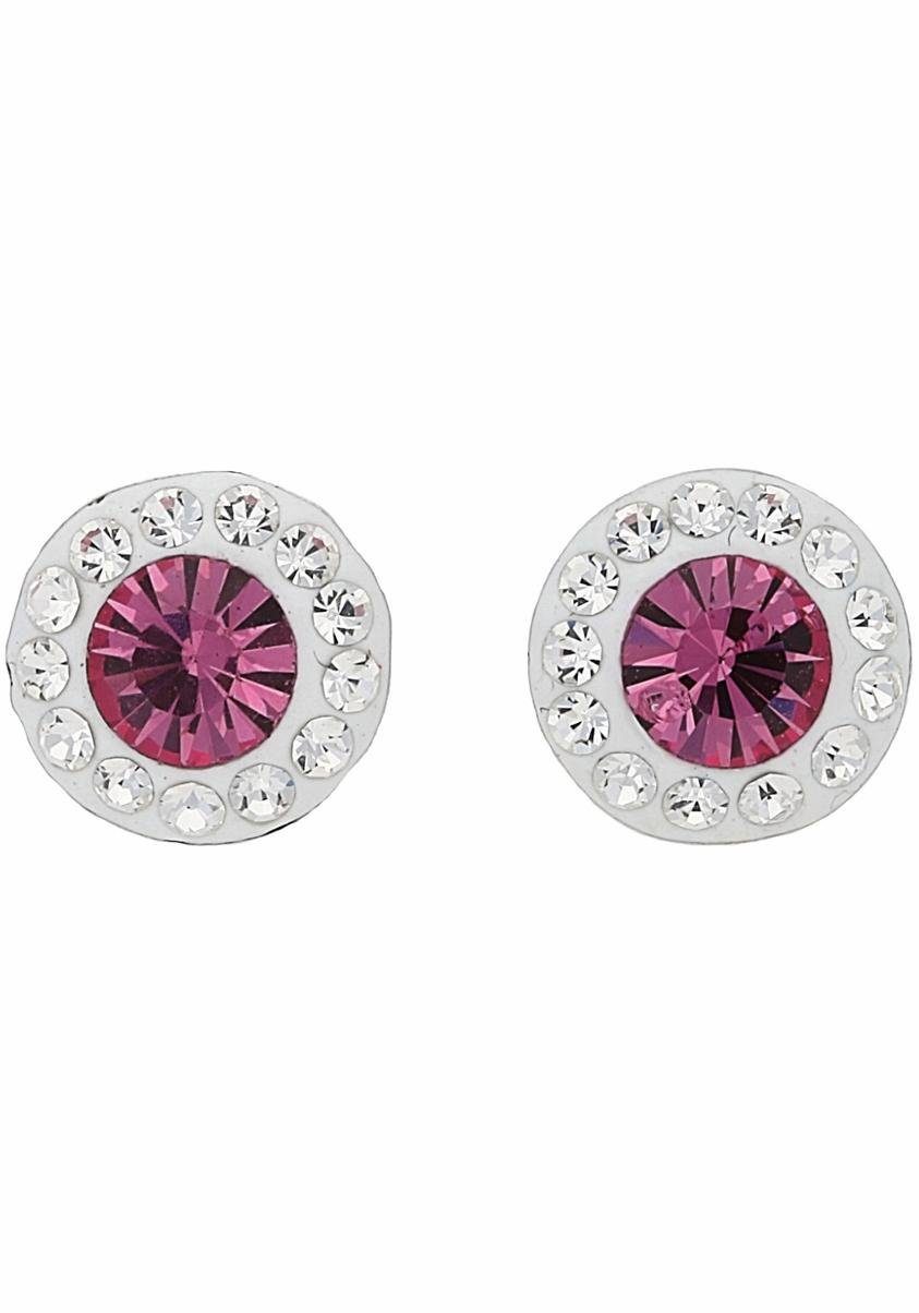 Firetti Oorstekers Sieraad Geschenk zilver 925 Oorsieraden roze & wit