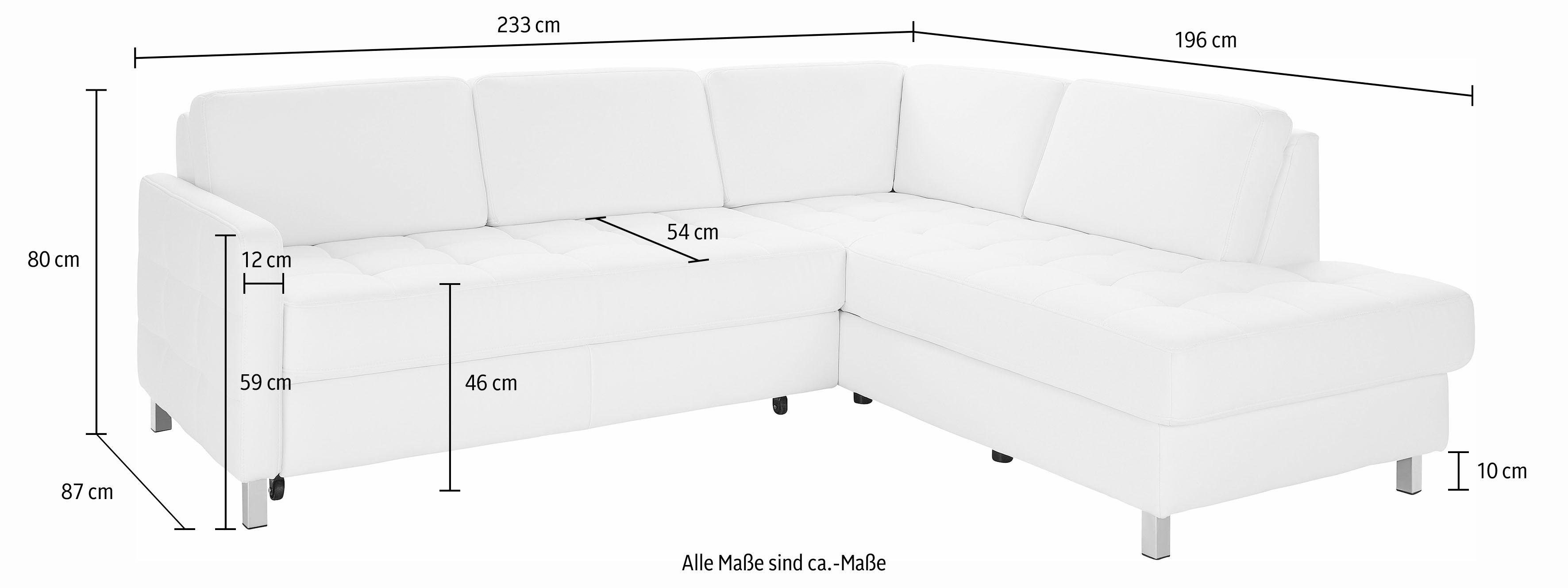 sit&more Hoekbank Pablo L-vorm naar keuze met slaapfunctie en bedkist