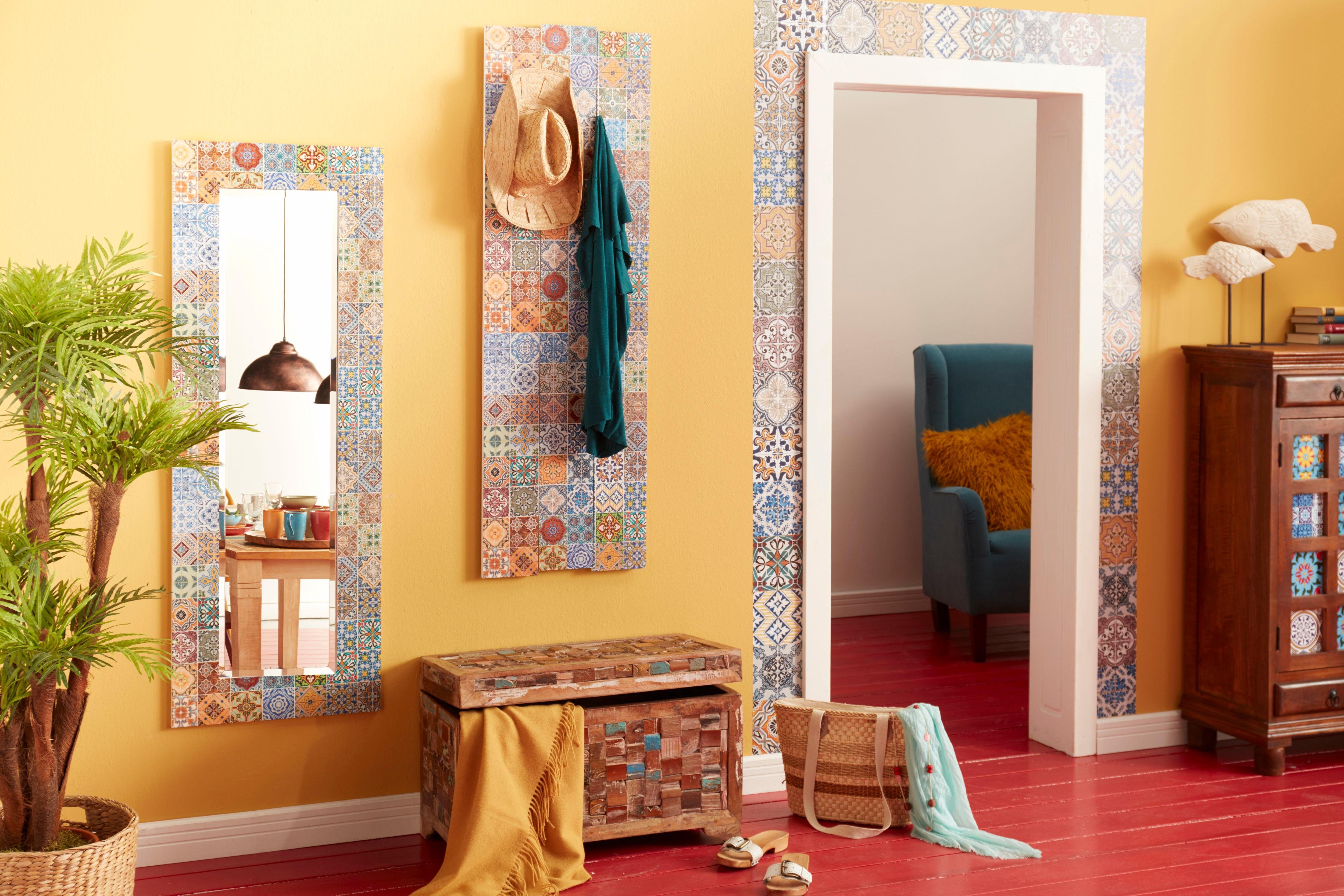 Home affaire Tegelsticker Ornamenten Stickertegels, zelfklevend, stickers, 12-delige set (12 stuks)