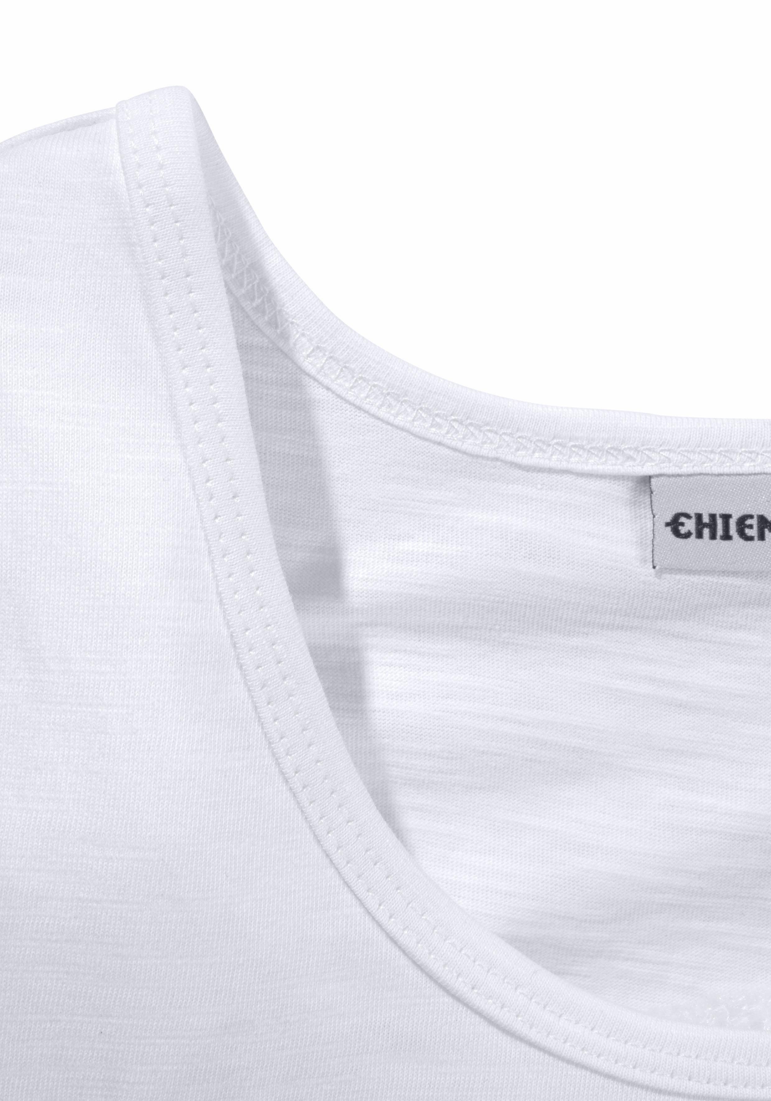 Chiemsee Tanktop Basic met logoprint in contrast