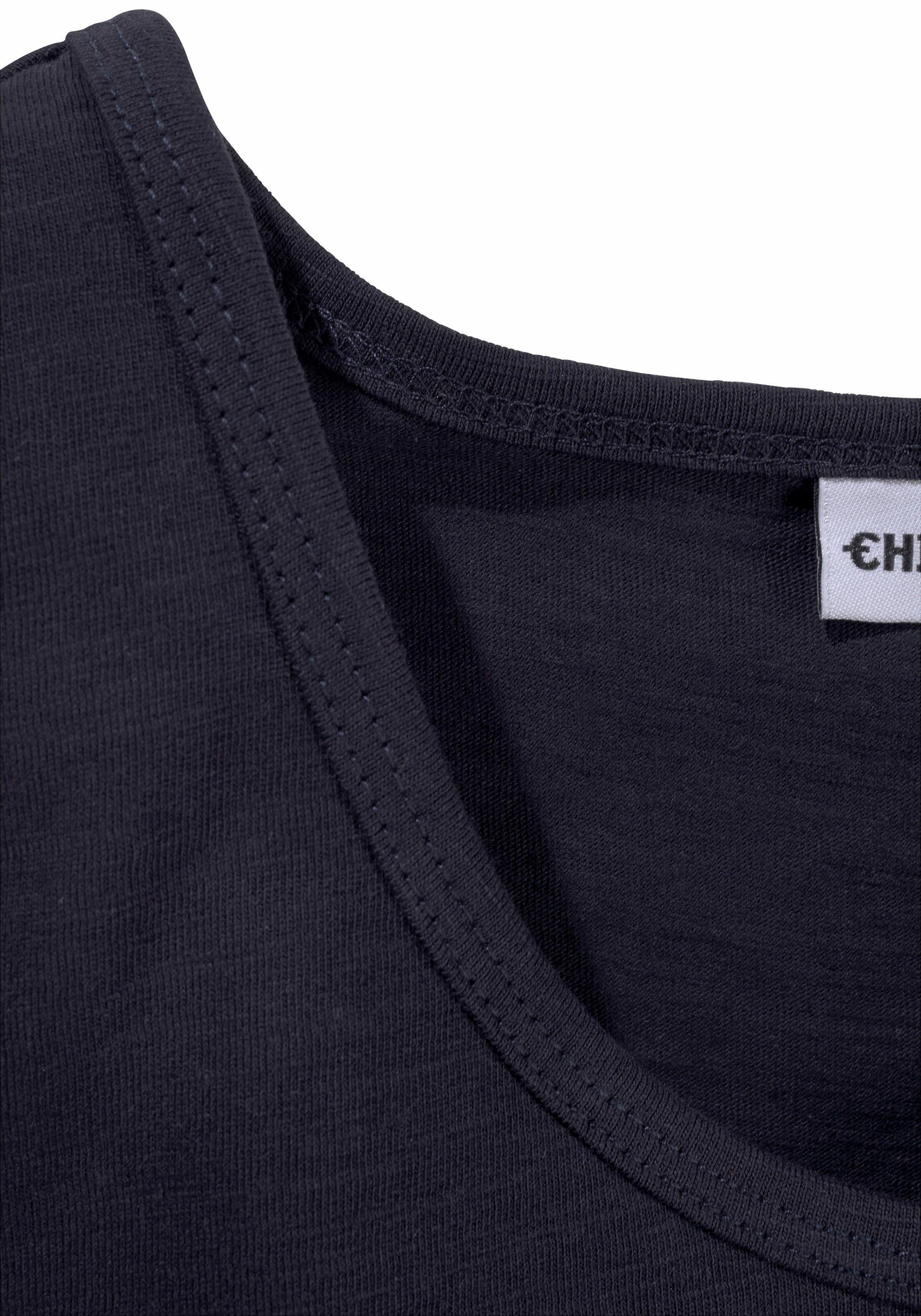 Chiemsee Tanktop Basic met logoprint in contrast