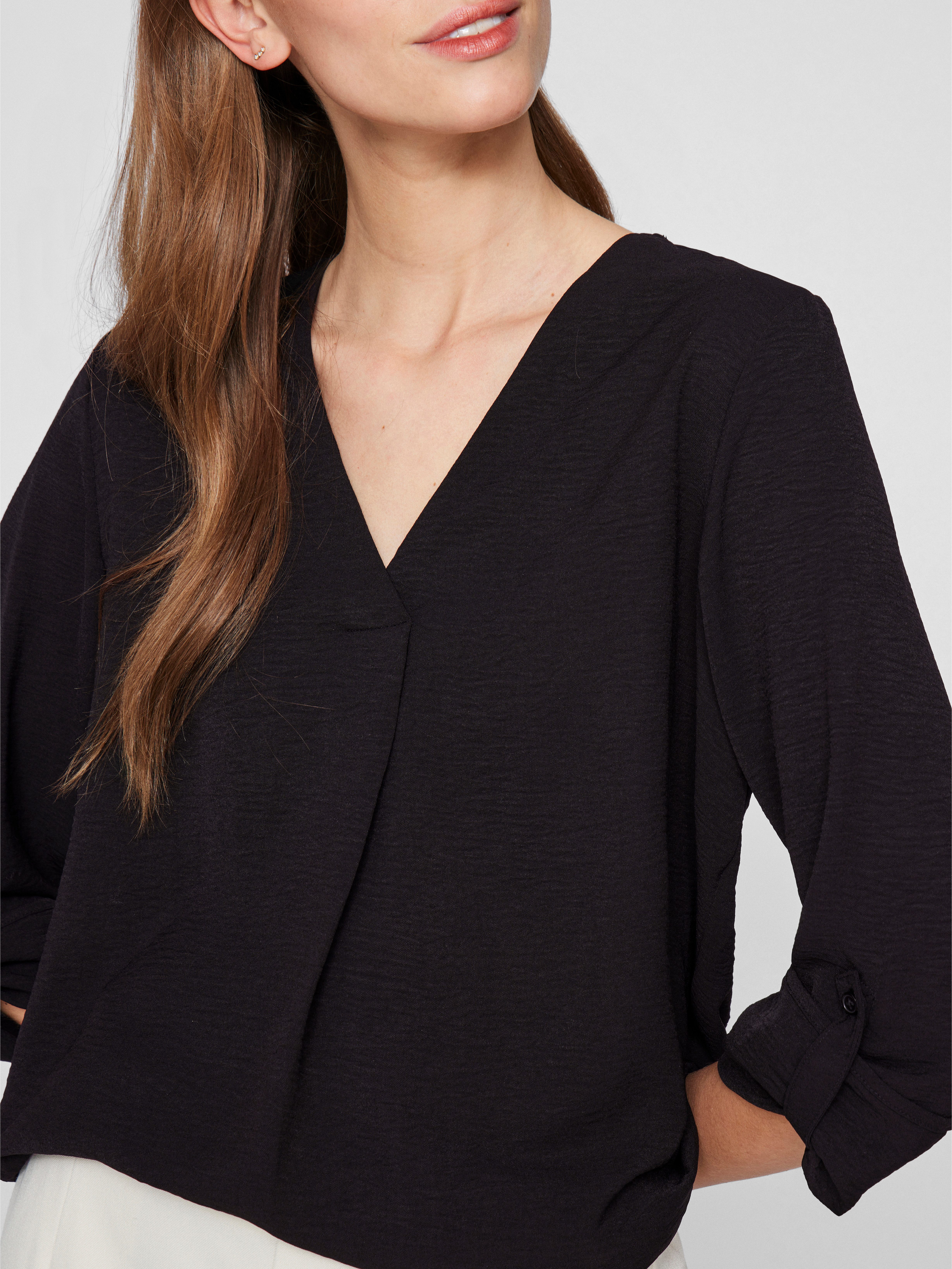 Vila Shirt VIJOSA 3/4 V-NECK TOP - NOOS