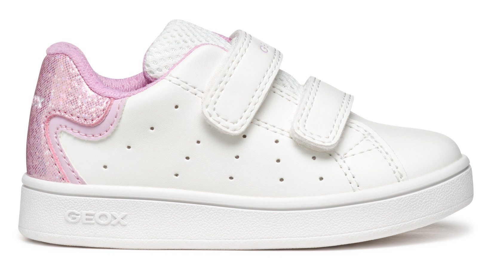 Geox Sneakers B ECLYPER GIRL , retro sneaker, klittenbandschoen met kleurrijke glinsterende hiel