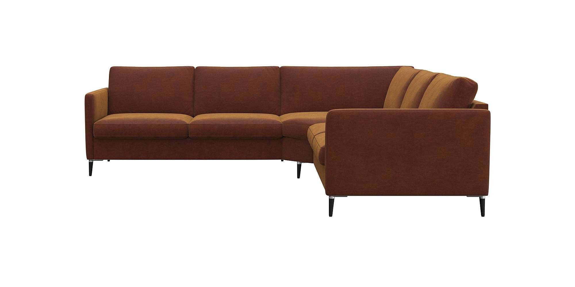 FLEXLUX Hoekbank Fiore, L-vorm, comfortabel en aangenaam door hoogwaardige zitopbouw bruin, hoekbanken
