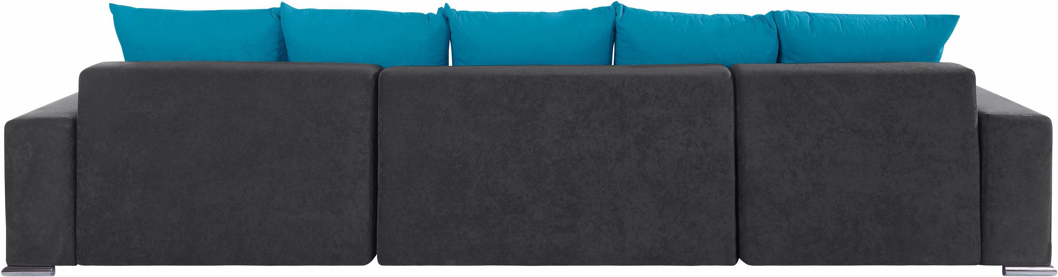 COLLECTION AB Zithoek XXL-Josy U-vorm, breedte 333 cm, met 2 recamieren 77 & 97 cm