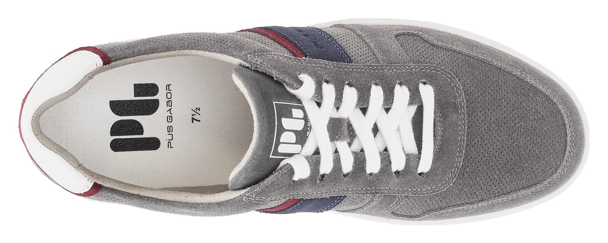 Pius Gabor Sneakers , vrijetijdsschoen, lage schoen, veterschoen met contrastafwerking, breedte g