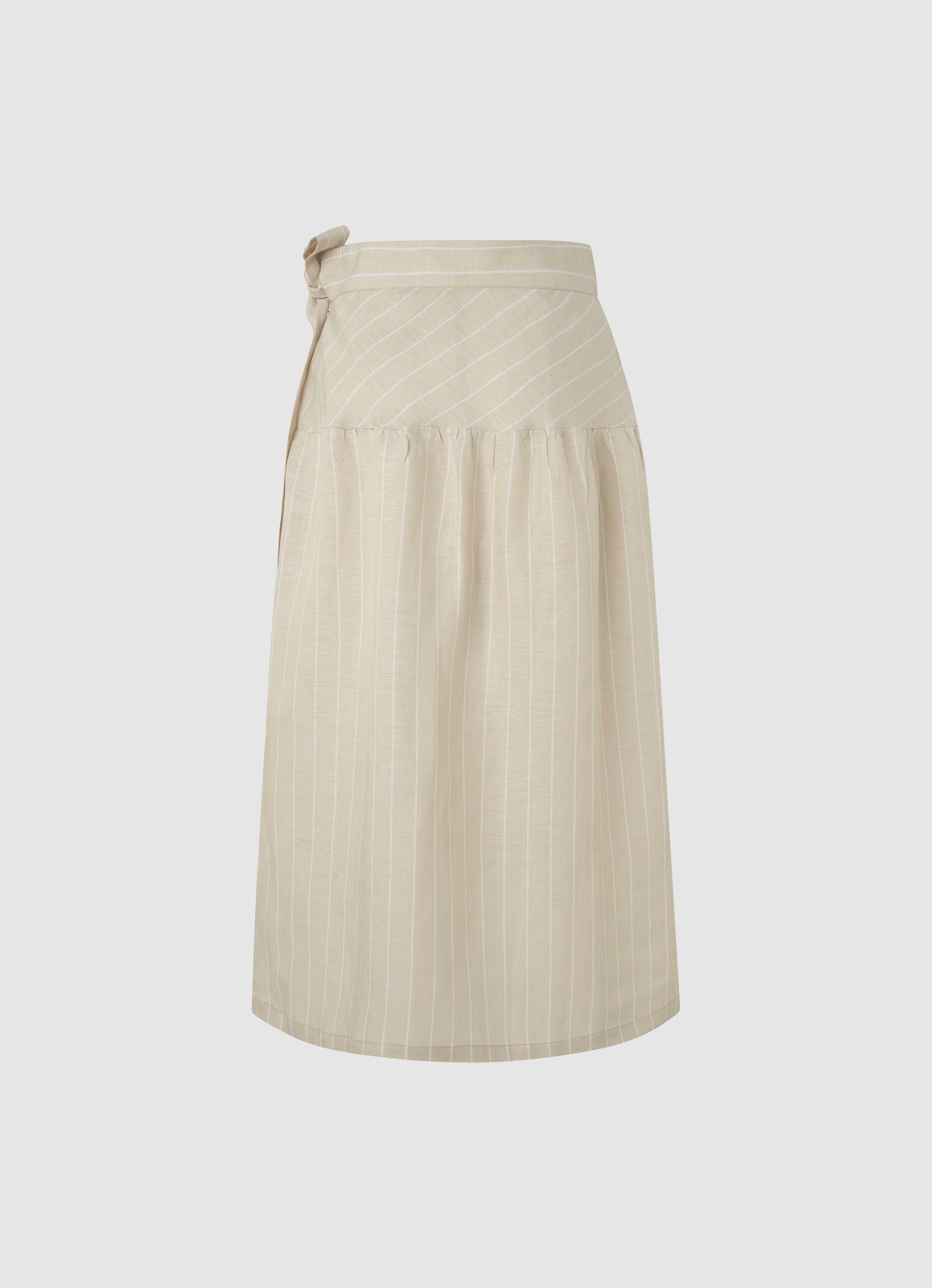 Pepe Jeans Midirok Effie van zomerse linnenmix