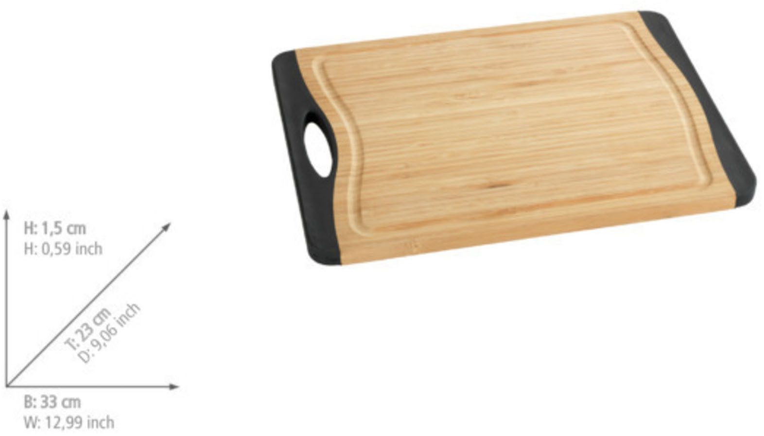 WENKO Snijplank Model Bambus Anti-Rutsch