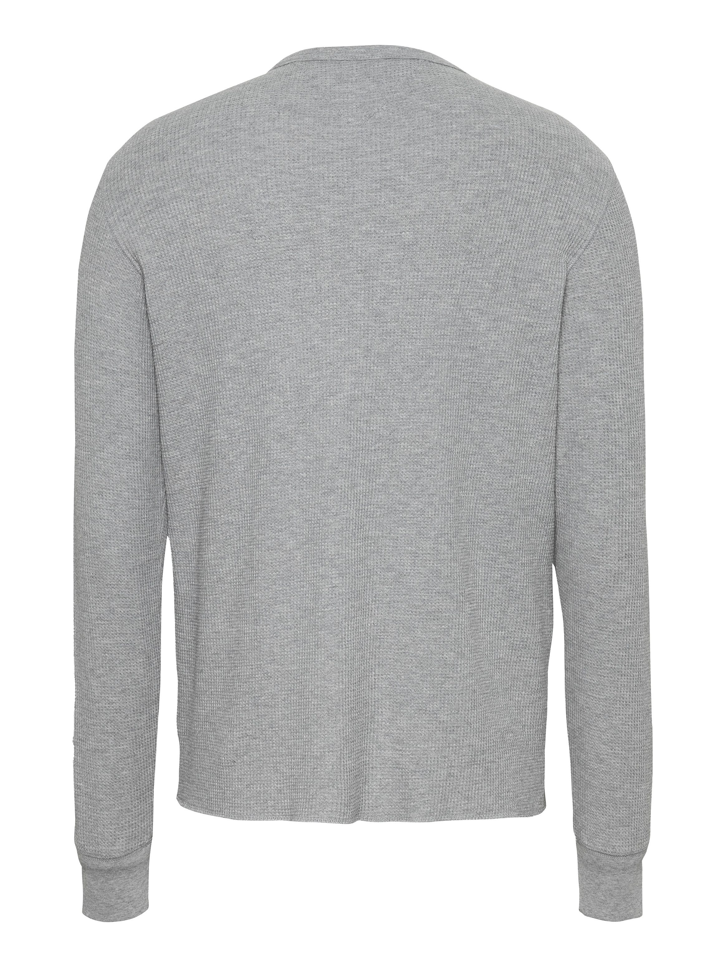 TOMMY JEANS Shirt met lange mouwen TJM SLIM WAFFLE L/S TEE EXT