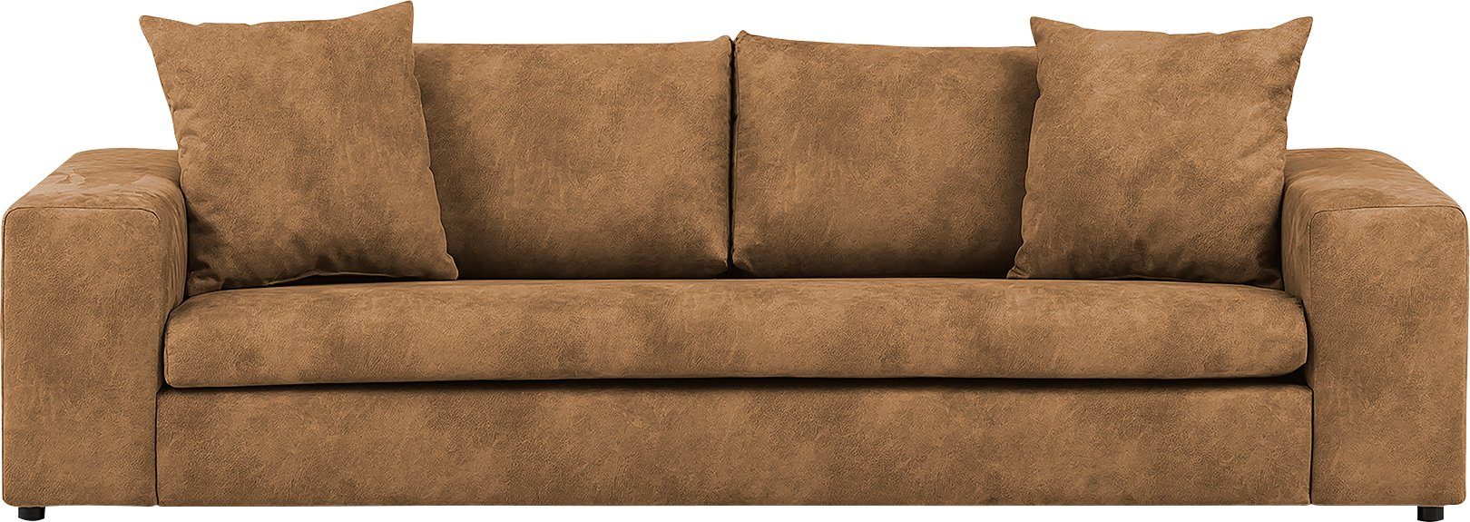andas 3-zitsbank SLEETLAND XXL in fluweel of vintage lederlook