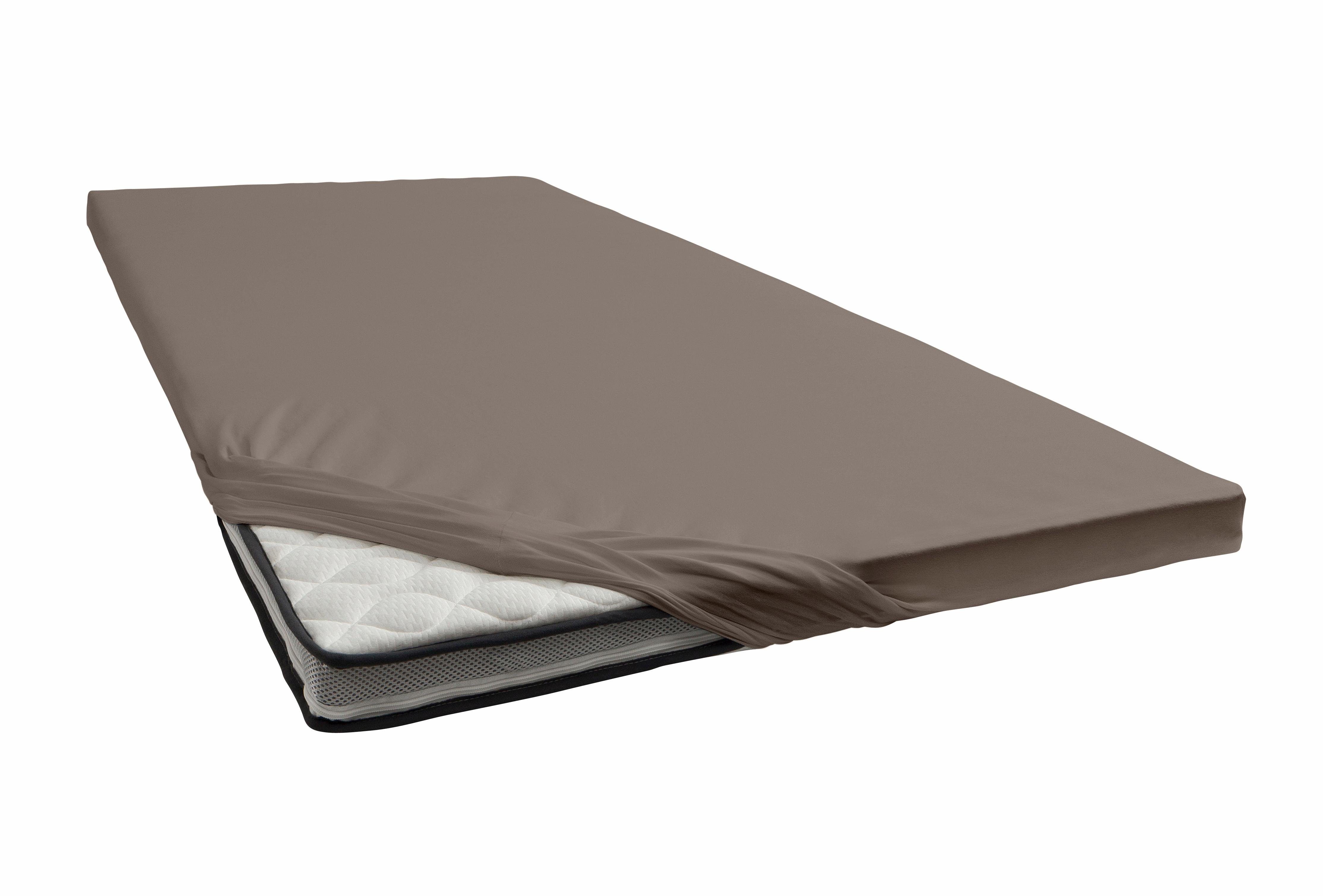 Janine Hoeslaken TOPPER 5001 met rondom elastiek (1 stuk) hoeslakens maat 180-200 cm x 200-220 cm bruin