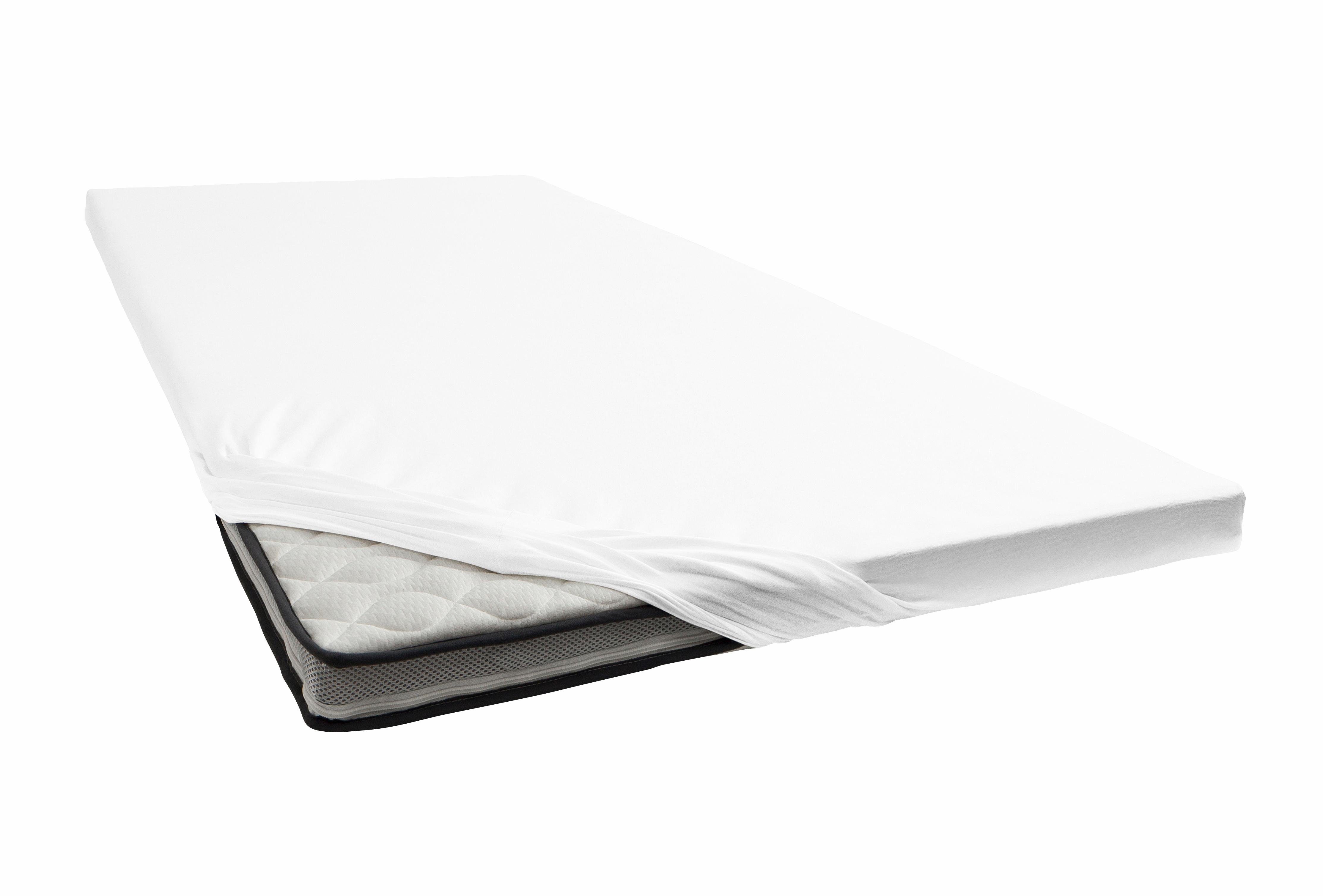Janine Hoeslaken TOPPER 5001 met rondom elastiek (1 stuk) hoeslakens maat 140-160 cm x 200-220 cm wit