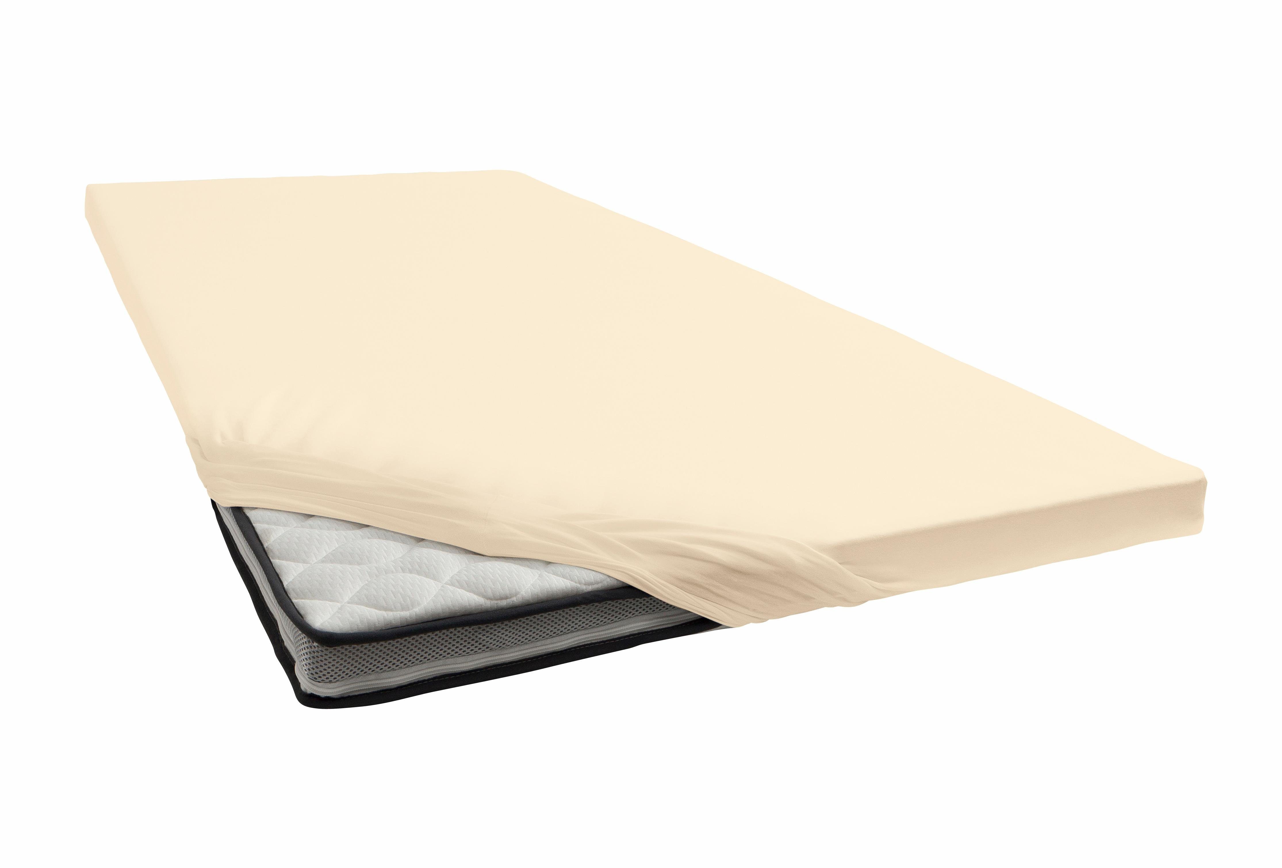 Janine Hoeslaken TOPPER 5001 met rondom elastiek (1 stuk) hoeslakens maat 140-160 cm x 200-220 cm beige