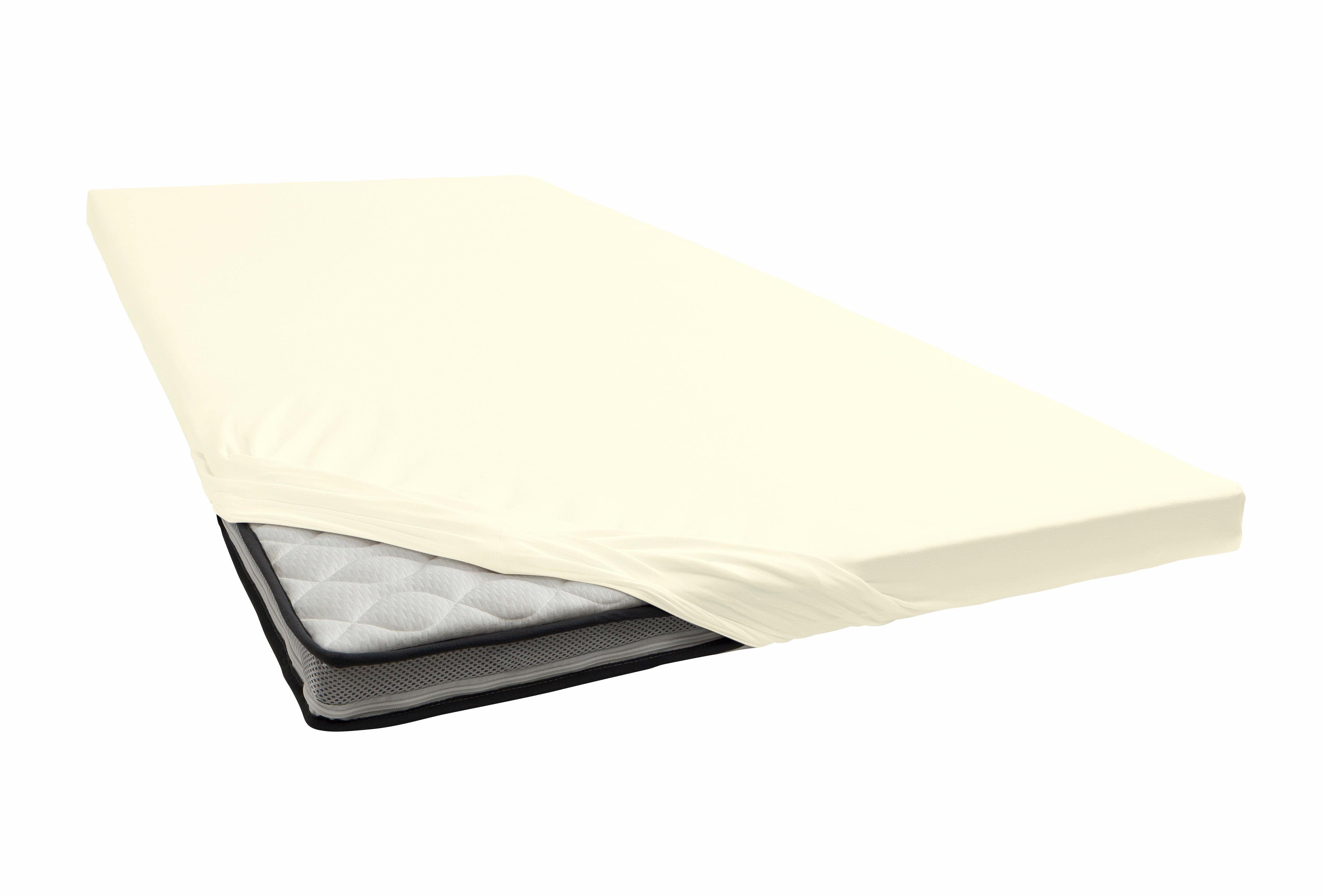 Janine Hoeslaken TOPPER 5001 met rondom elastiek (1 stuk) hoeslakens maat 140-160 cm x 200-220 cm beige