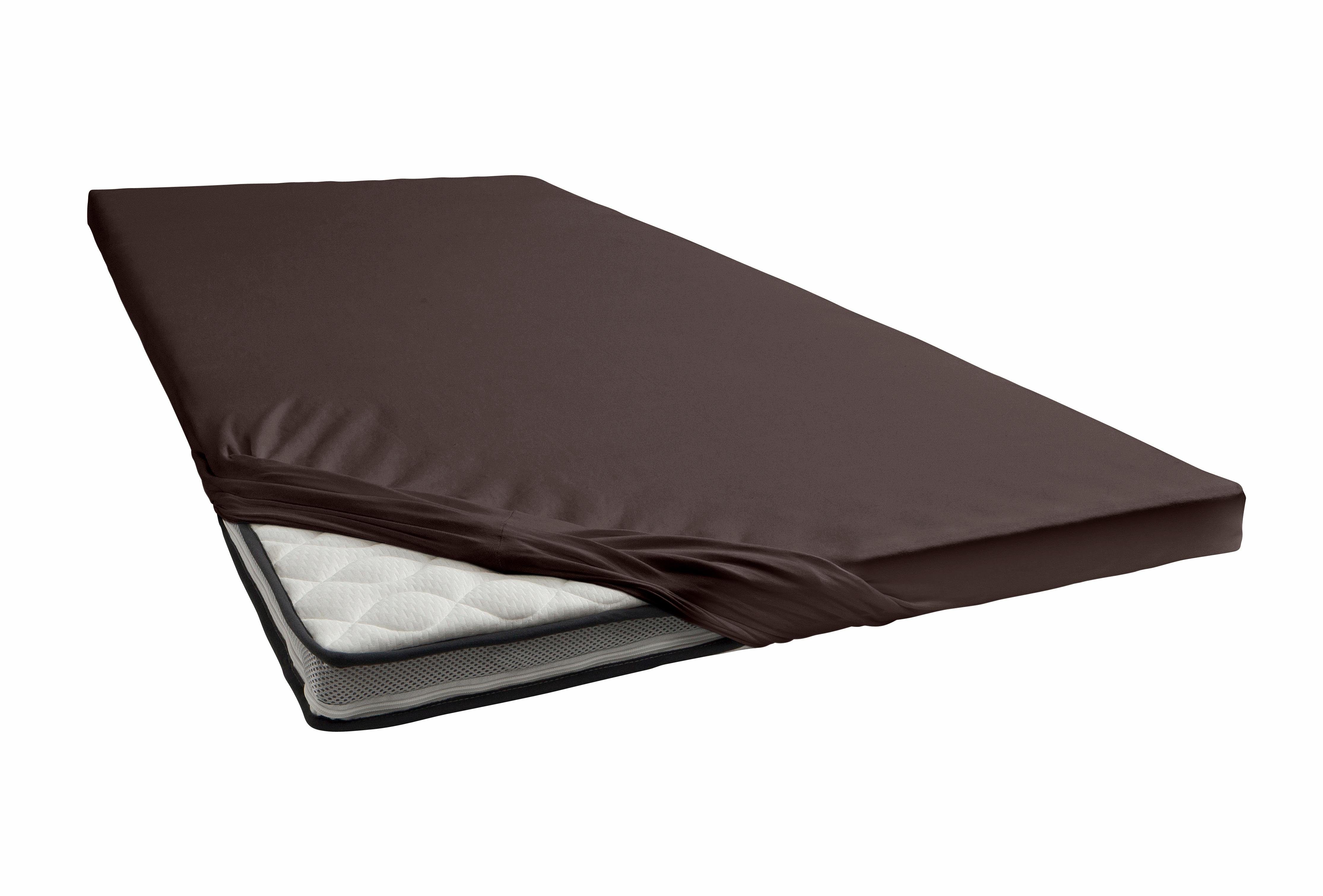 Janine Hoeslaken TOPPER 5001 met rondom elastiek (1 stuk) hoeslakens maat 180-200 cm x 200-220 cm bruin
