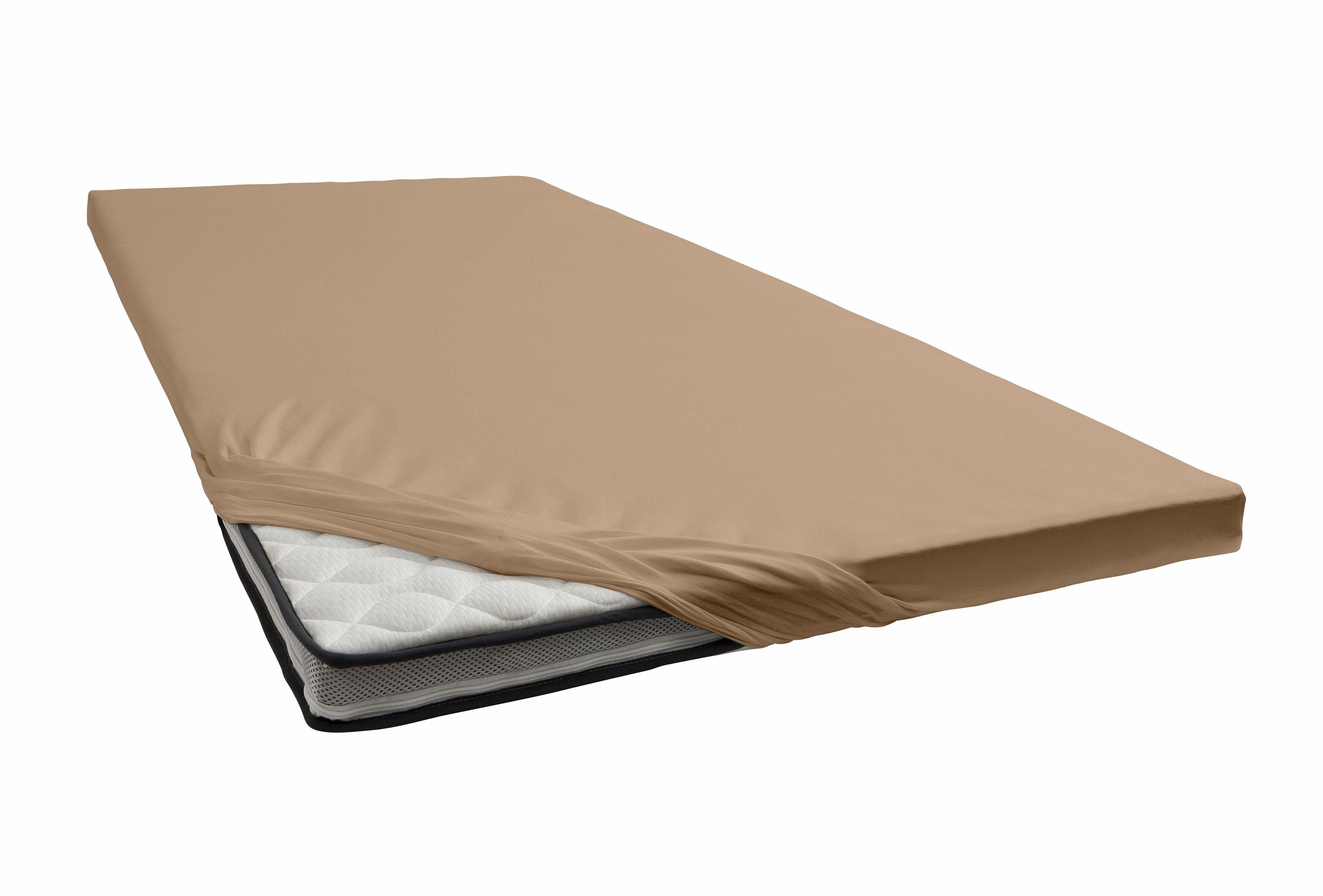 Janine Hoeslaken TOPPER 5001 met rondom elastiek (1 stuk) hoeslakens maat 180-200 cm x 200-220 cm bruin