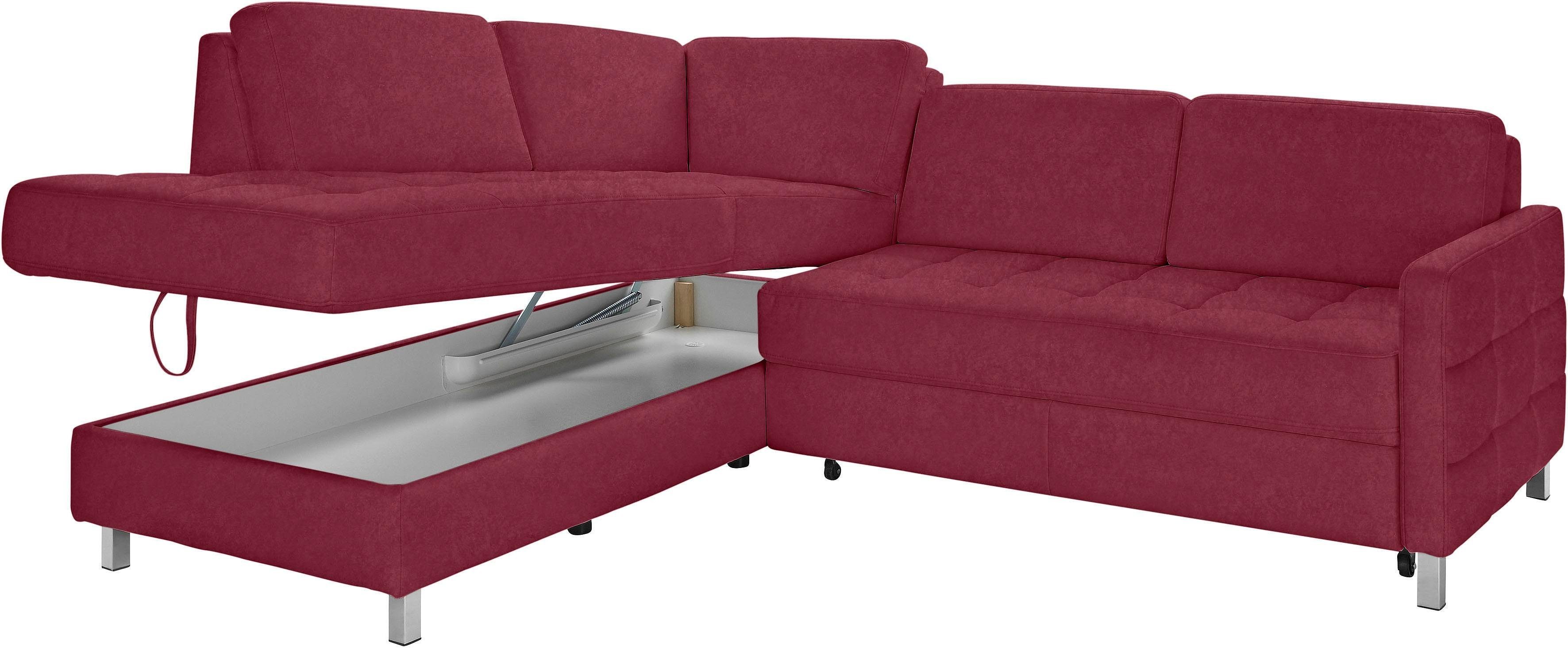 sit&more Hoekbank Pablo L-vorm naar keuze met slaapfunctie en bedkist
