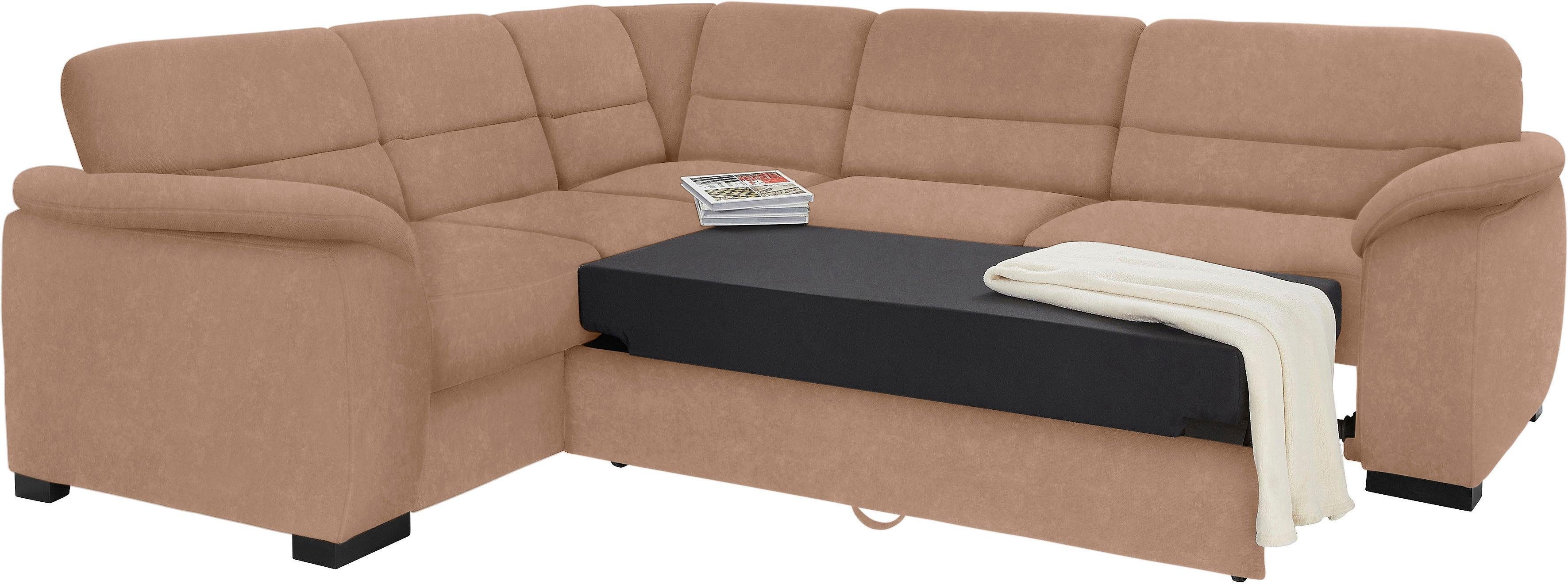 sit&more Hoekbank Montego L-vorm naar keuze met slaapfunctie en lade