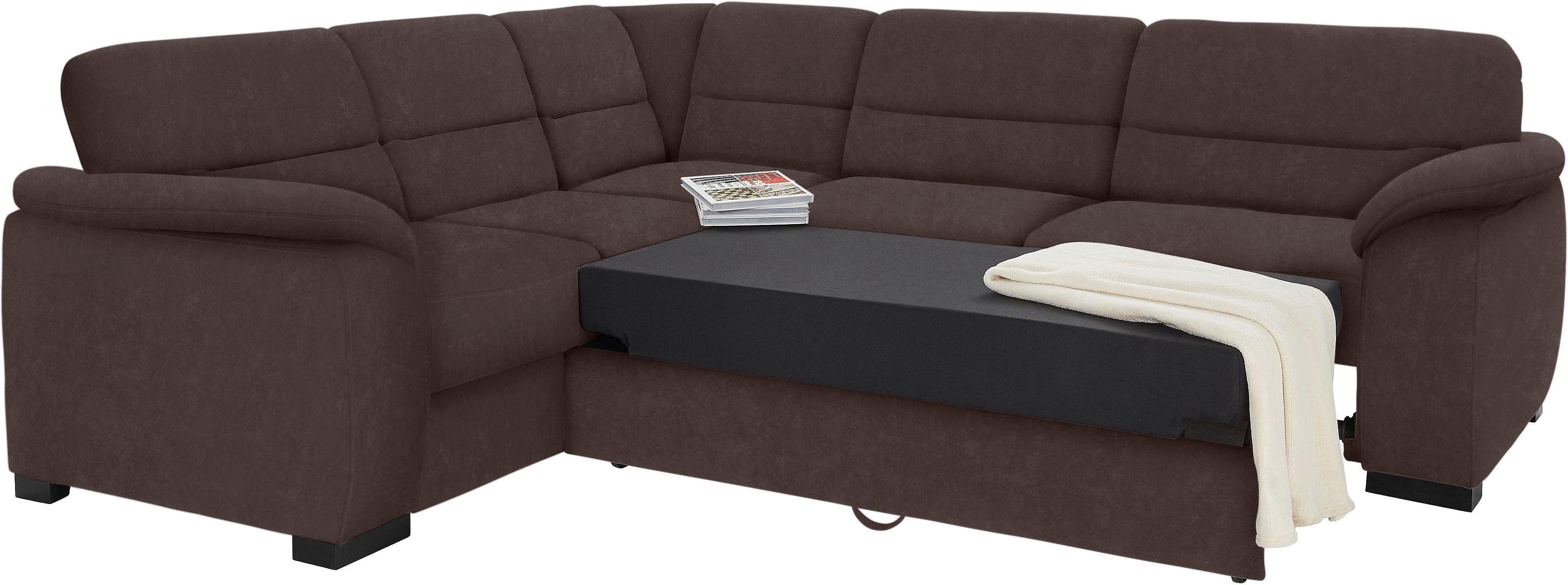 sit&more Hoekbank Montego L-vorm naar keuze met slaapfunctie en lade