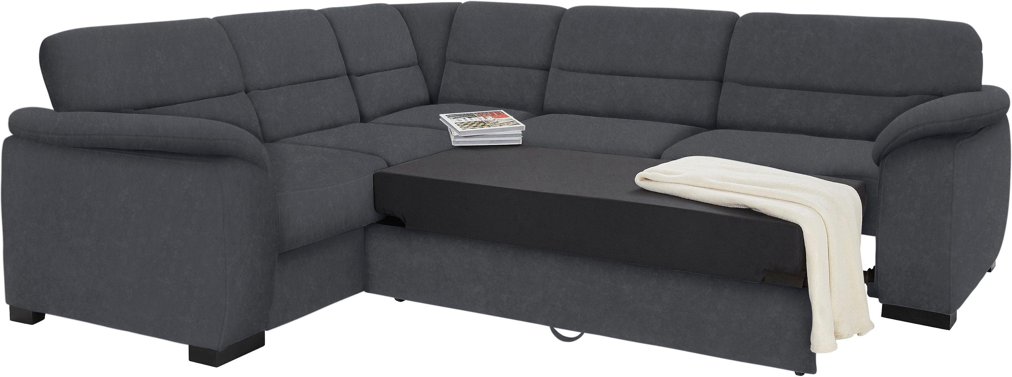 sit&more Hoekbank Montego L-vorm naar keuze met slaapfunctie en lade