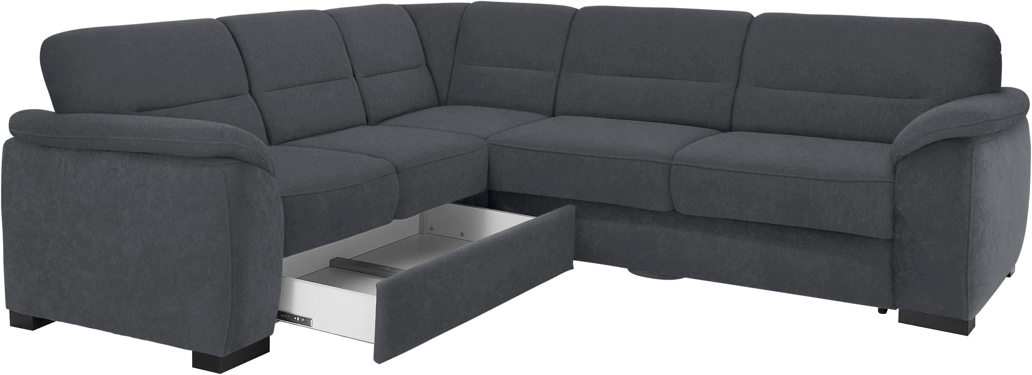 sit&more Hoekbank Montego L-vorm naar keuze met slaapfunctie en lade