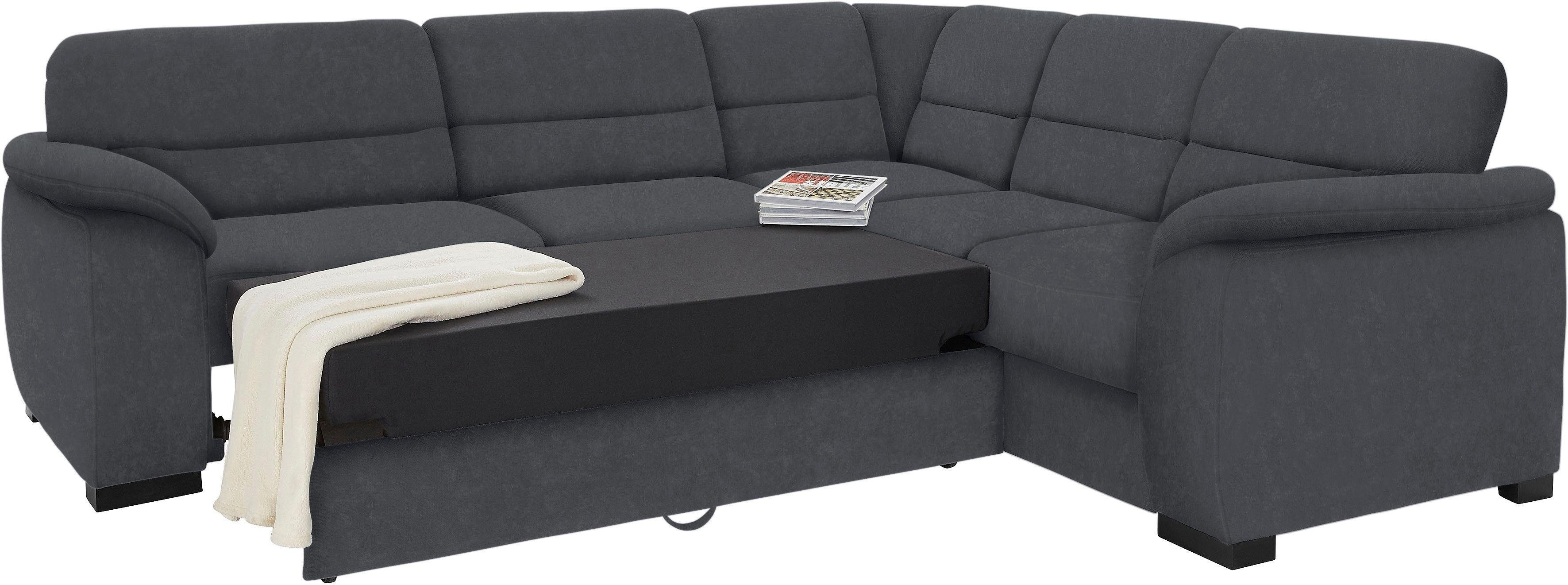 sit&more Hoekbank Montego L-vorm naar keuze met slaapfunctie en lade