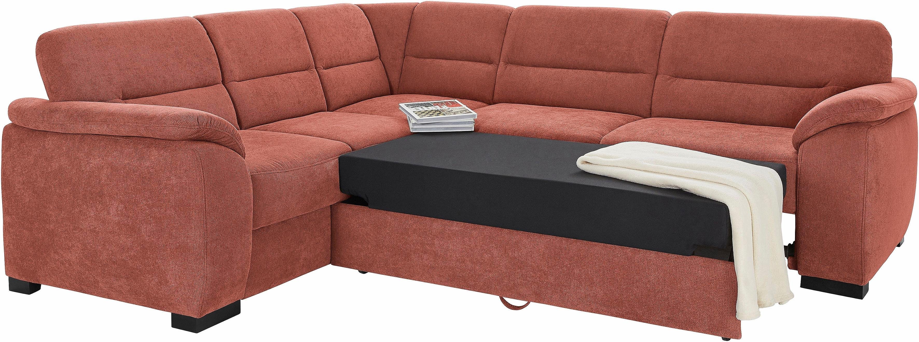 sit&more Hoekbank Montego L-vorm naar keuze met slaapfunctie en lade