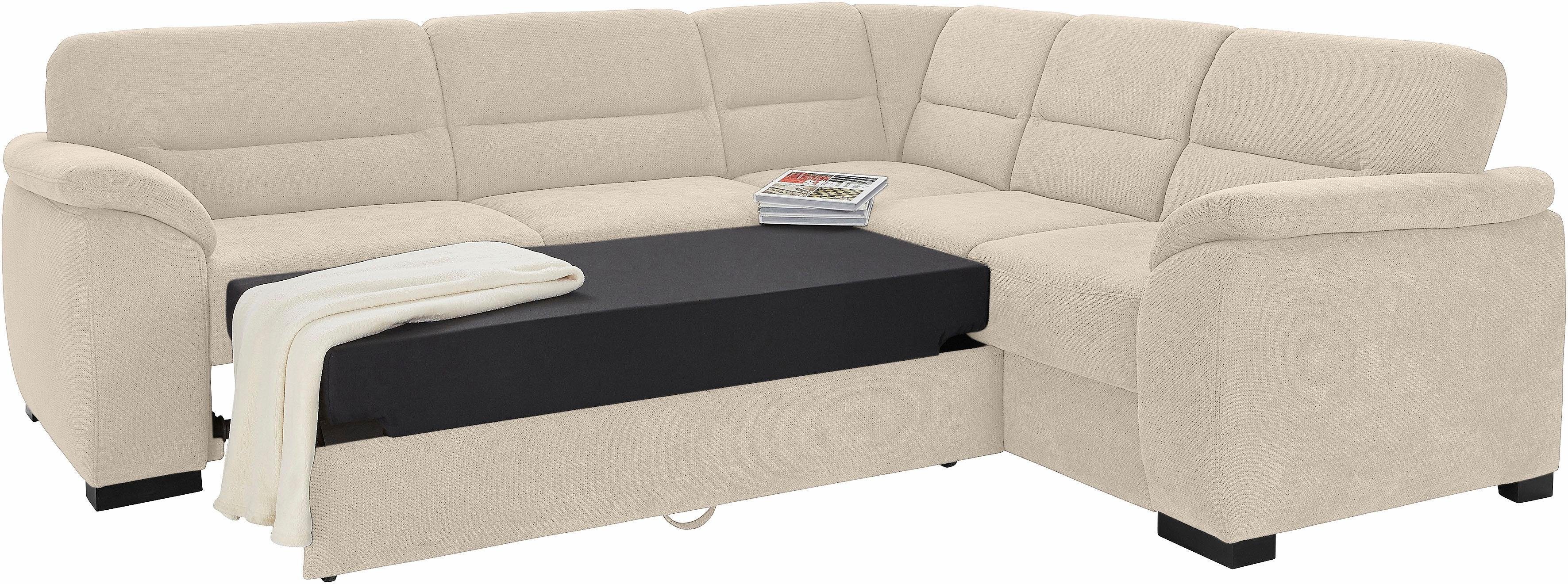 sit&more Hoekbank Montego L-vorm naar keuze met slaapfunctie en lade