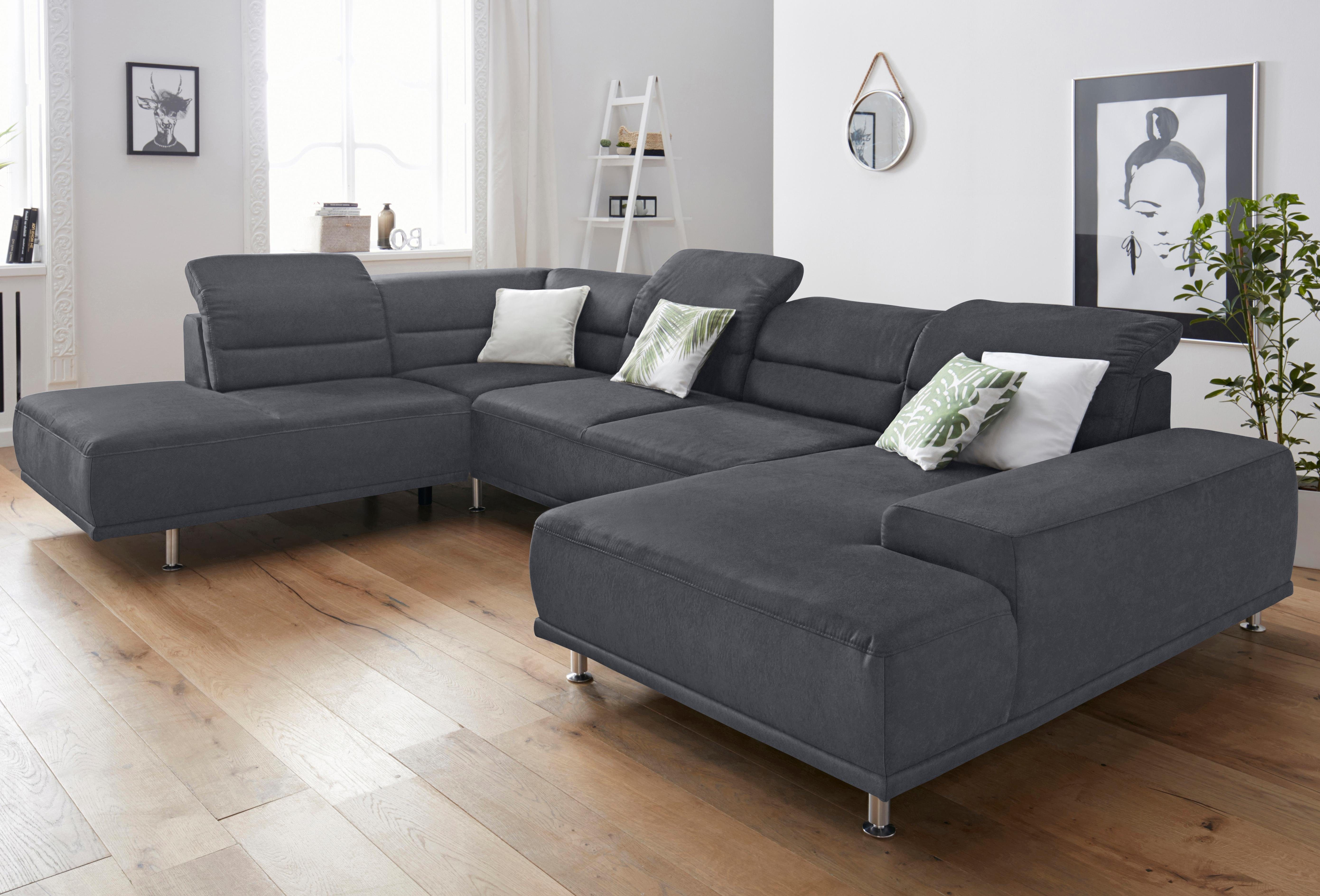 Sit&more Zithoek Mariola U-vorm met binnenvering, inclusief hoofdbord- en zitdiepteverstelling