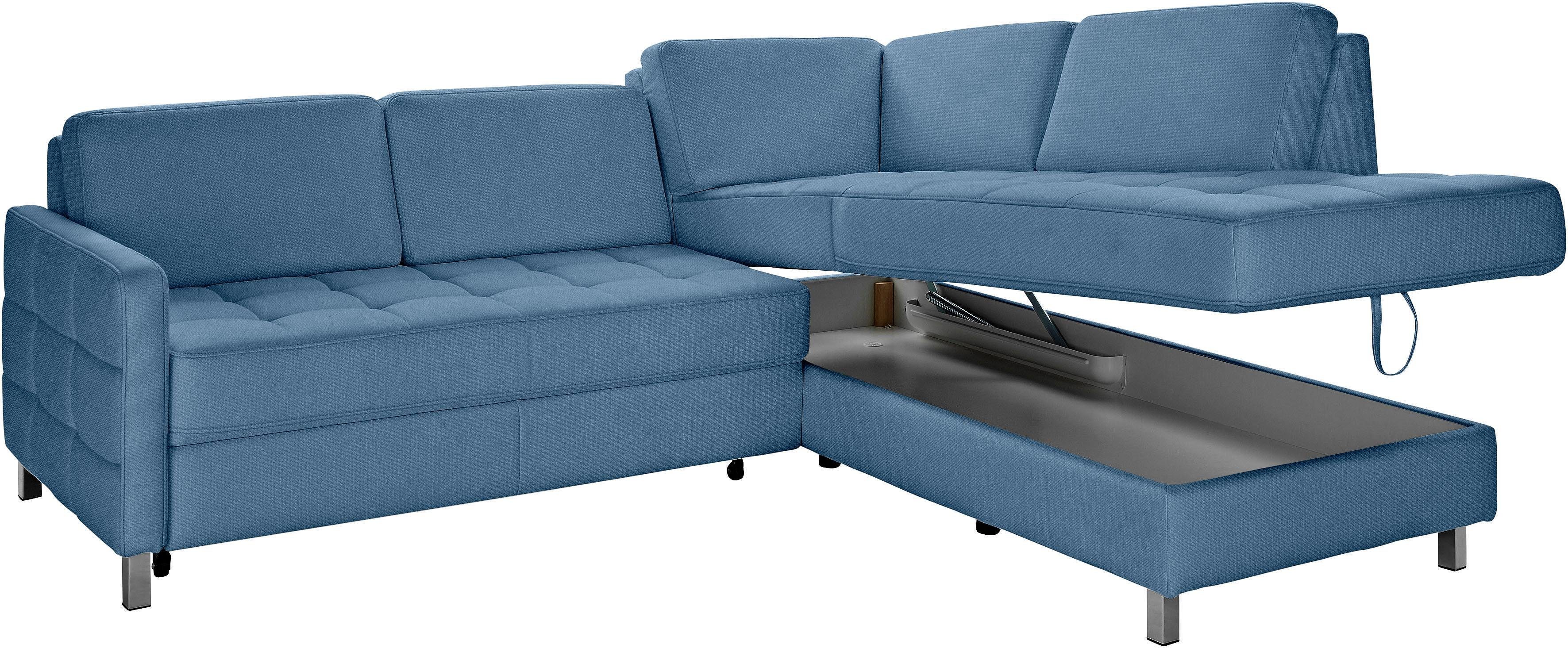 sit&more Hoekbank Pablo L-vorm naar keuze met slaapfunctie en bedkist
