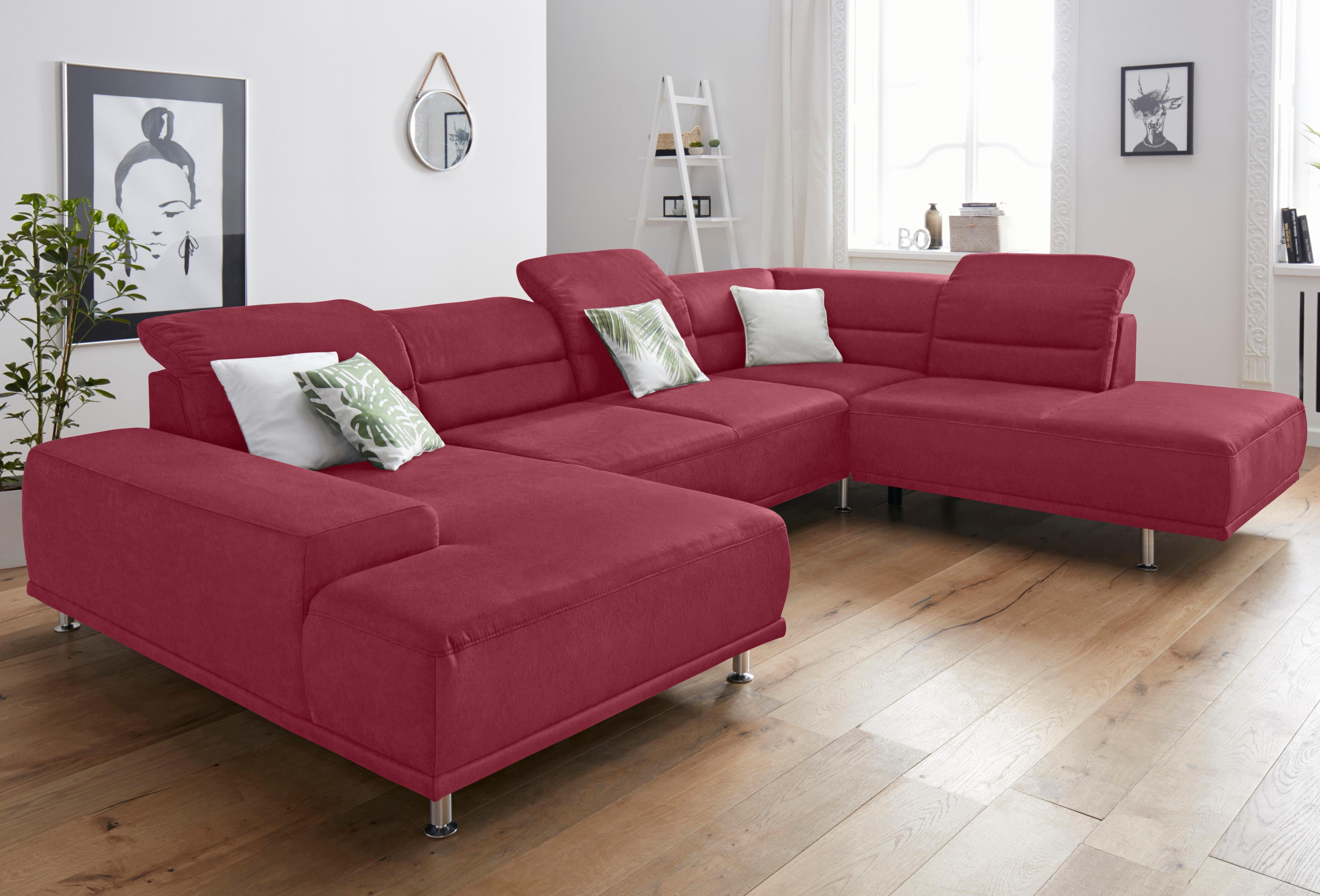 Sit&more Zithoek Mariola U-vorm met binnenvering, inclusief hoofdbord- en zitdiepteverstelling
