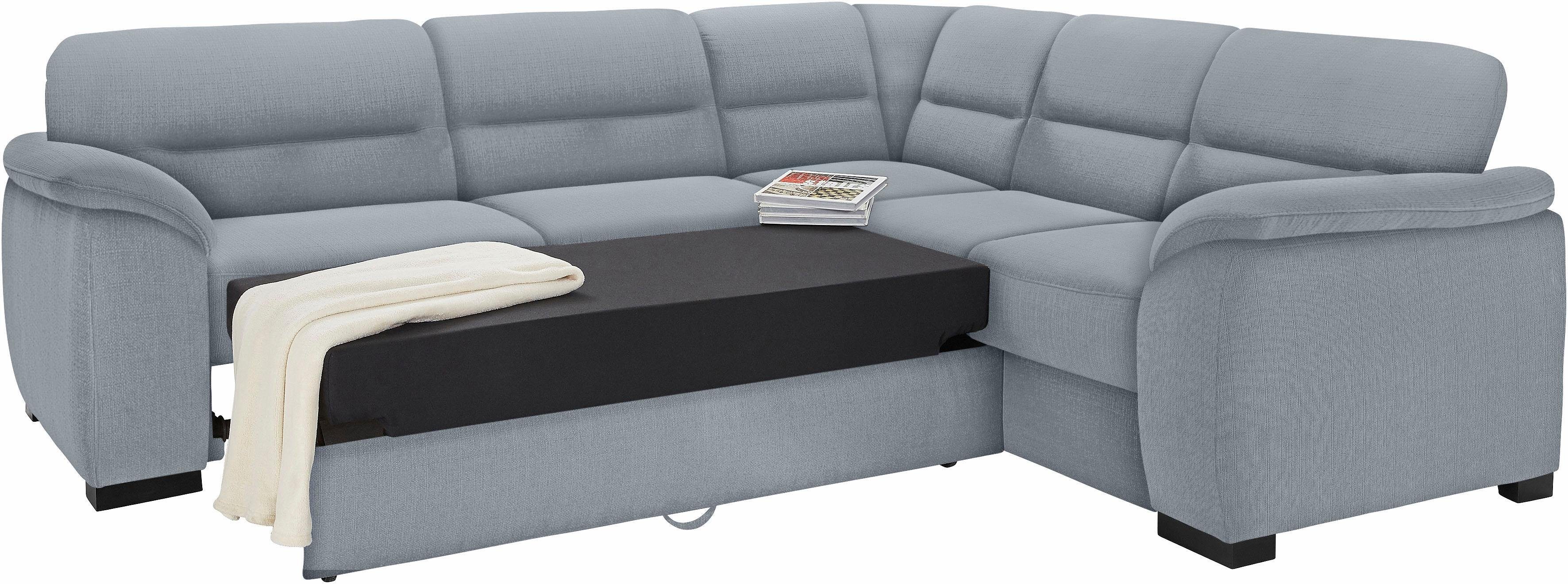 sit&more Hoekbank Montego L-vorm naar keuze met slaapfunctie en lade