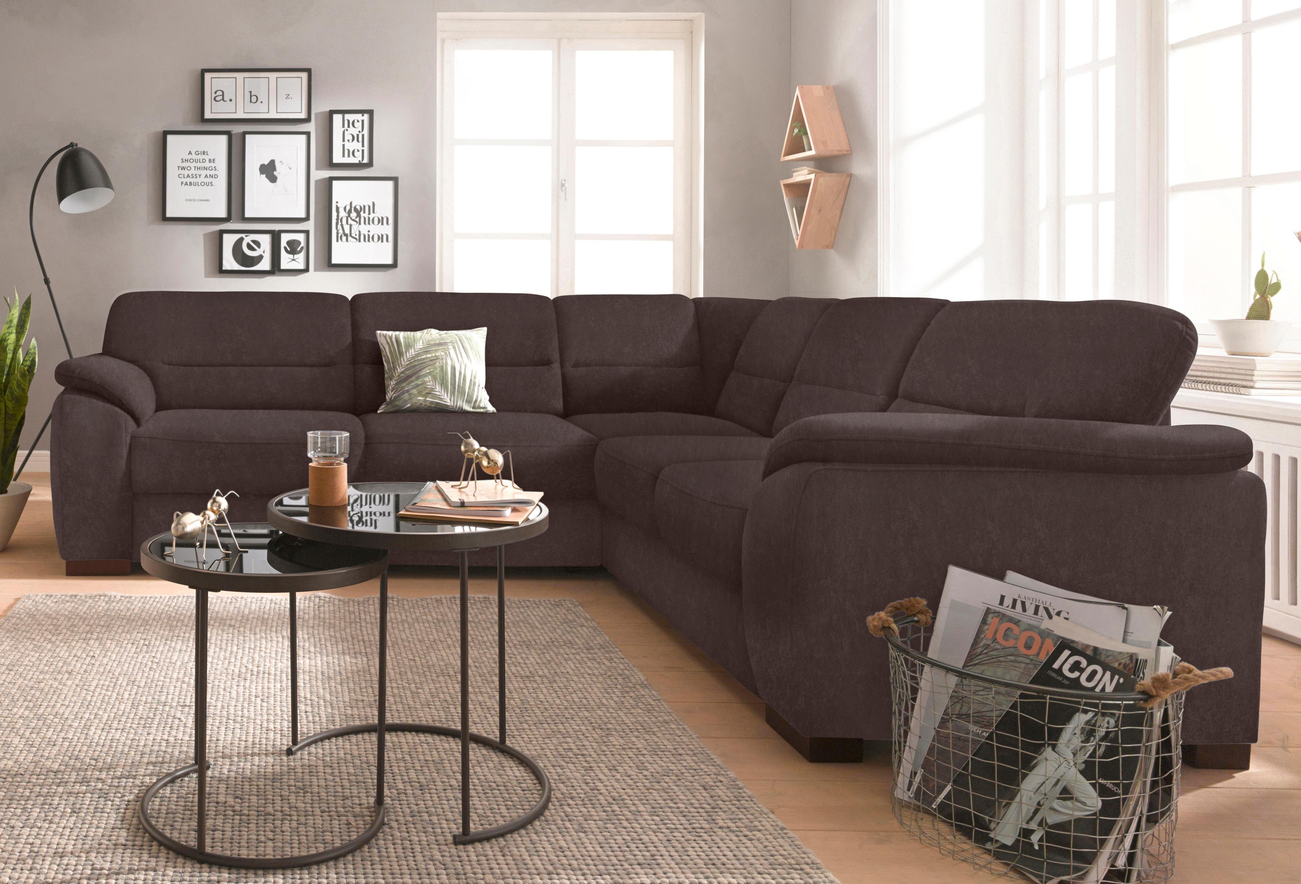 Sit&more Hoekbank Montego L-vorm naar keuze met slaapfunctie en lade