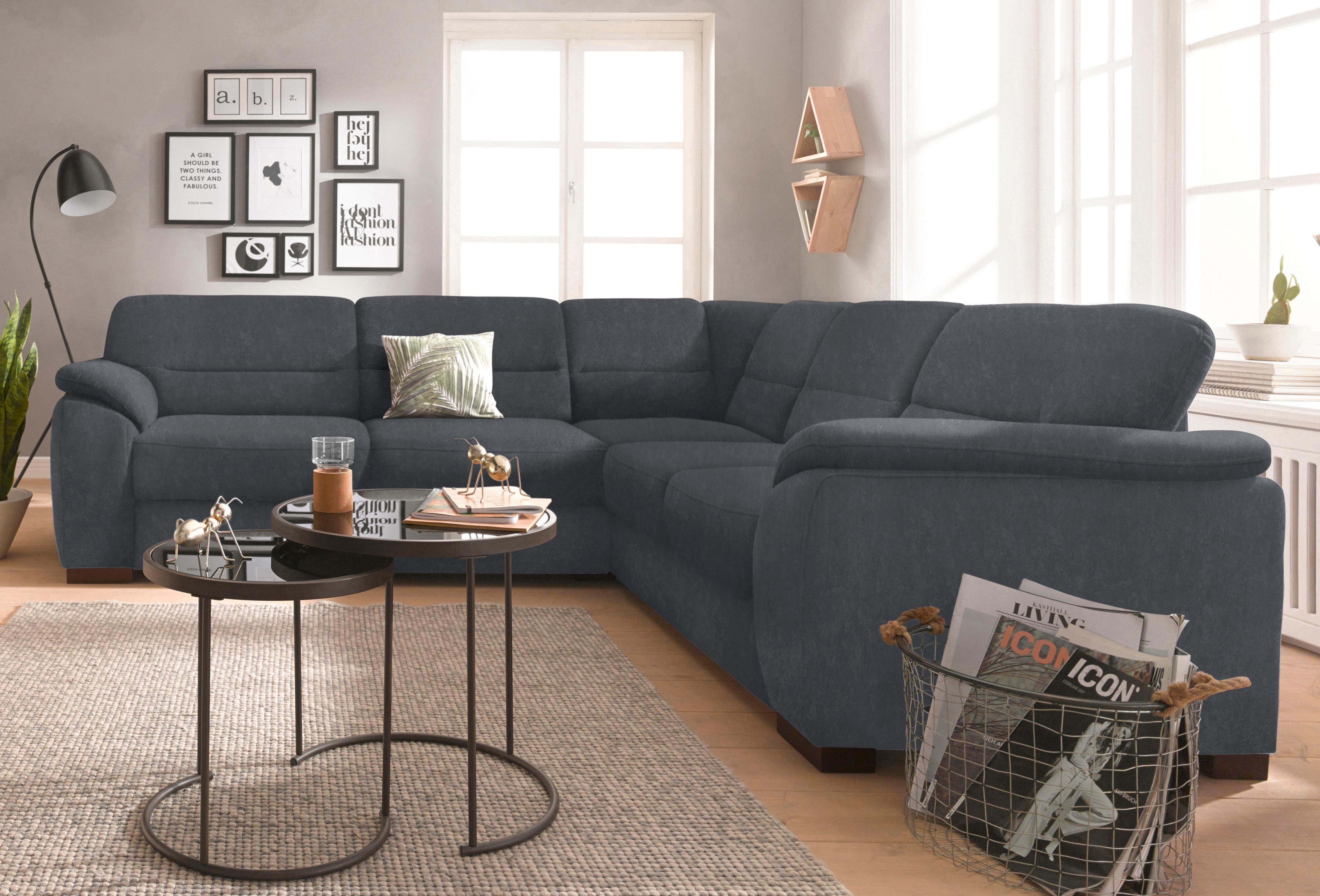 Sit&more Hoekbank Montego L-vorm naar keuze met slaapfunctie en lade