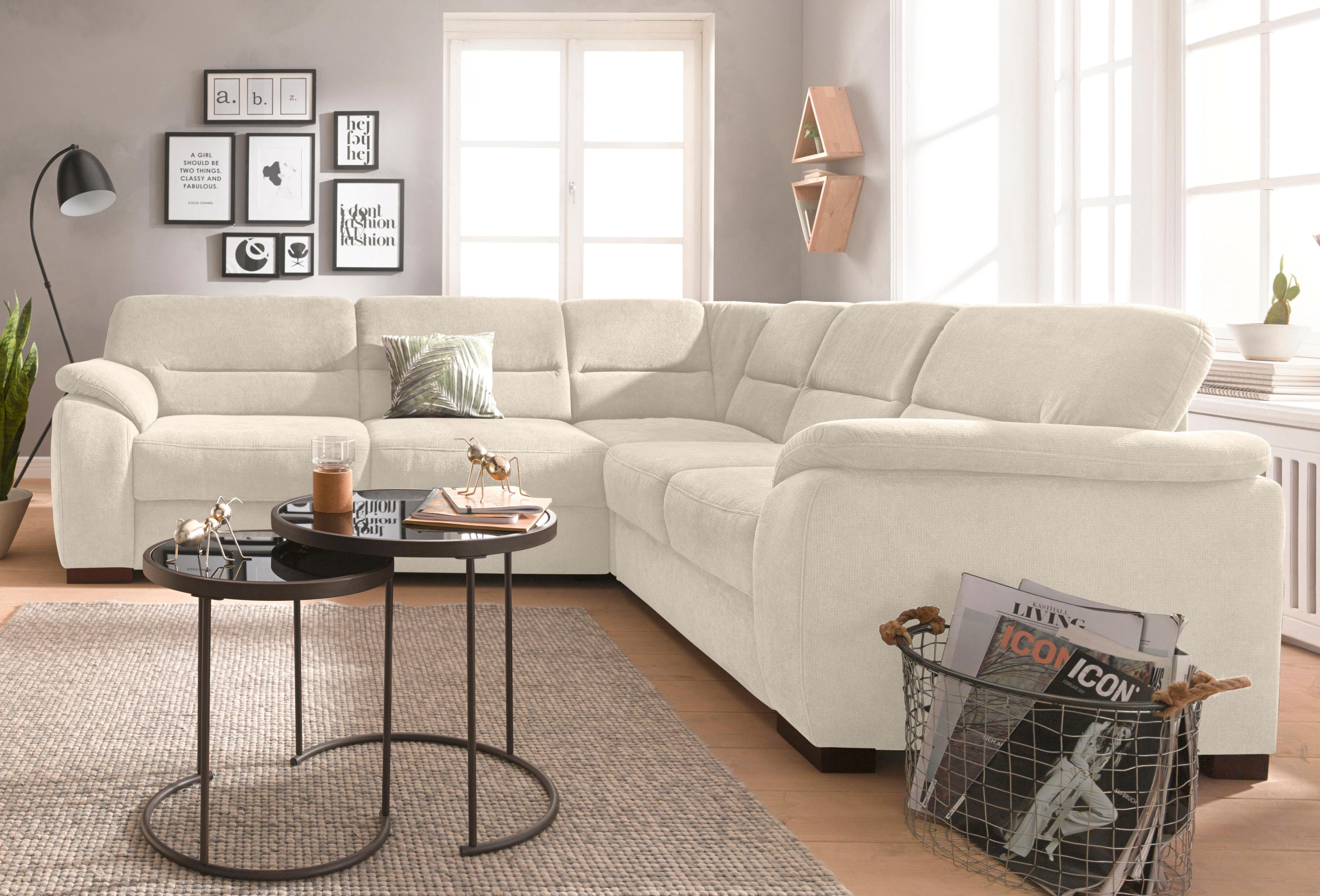 Sit&more Hoekbank Montego L-vorm naar keuze met slaapfunctie en lade
