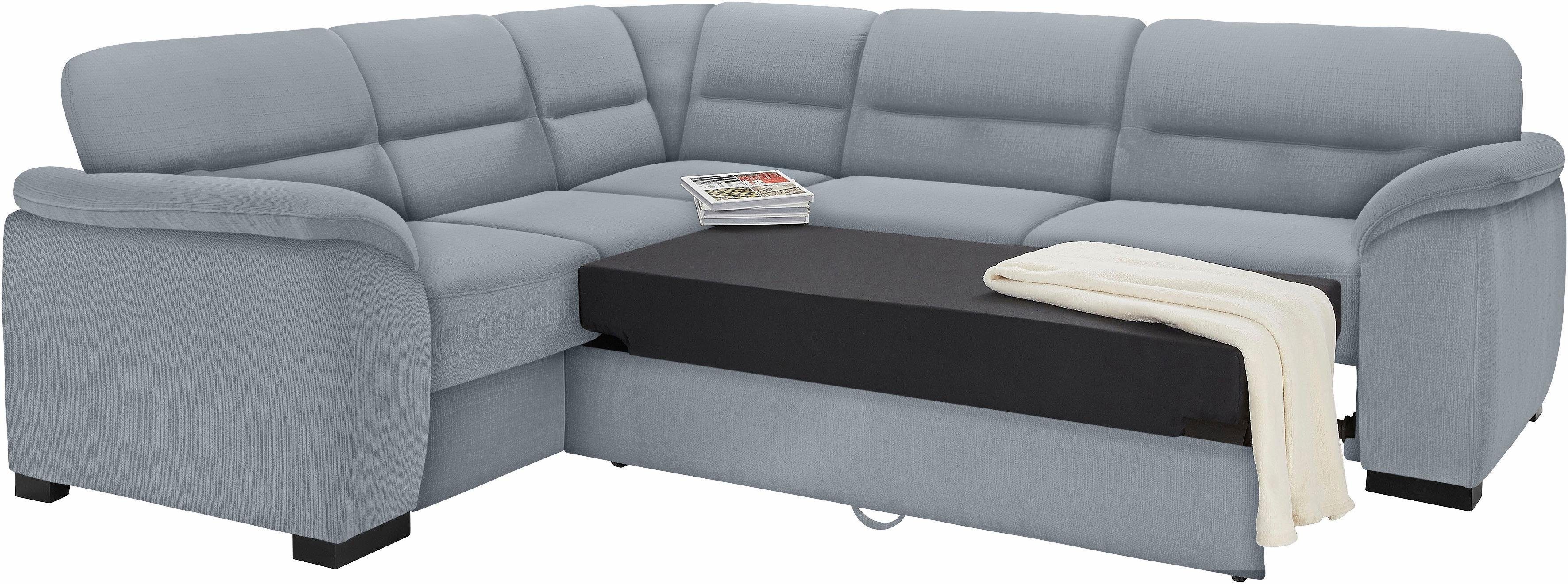 sit&more Hoekbank Montego L-vorm naar keuze met slaapfunctie en lade