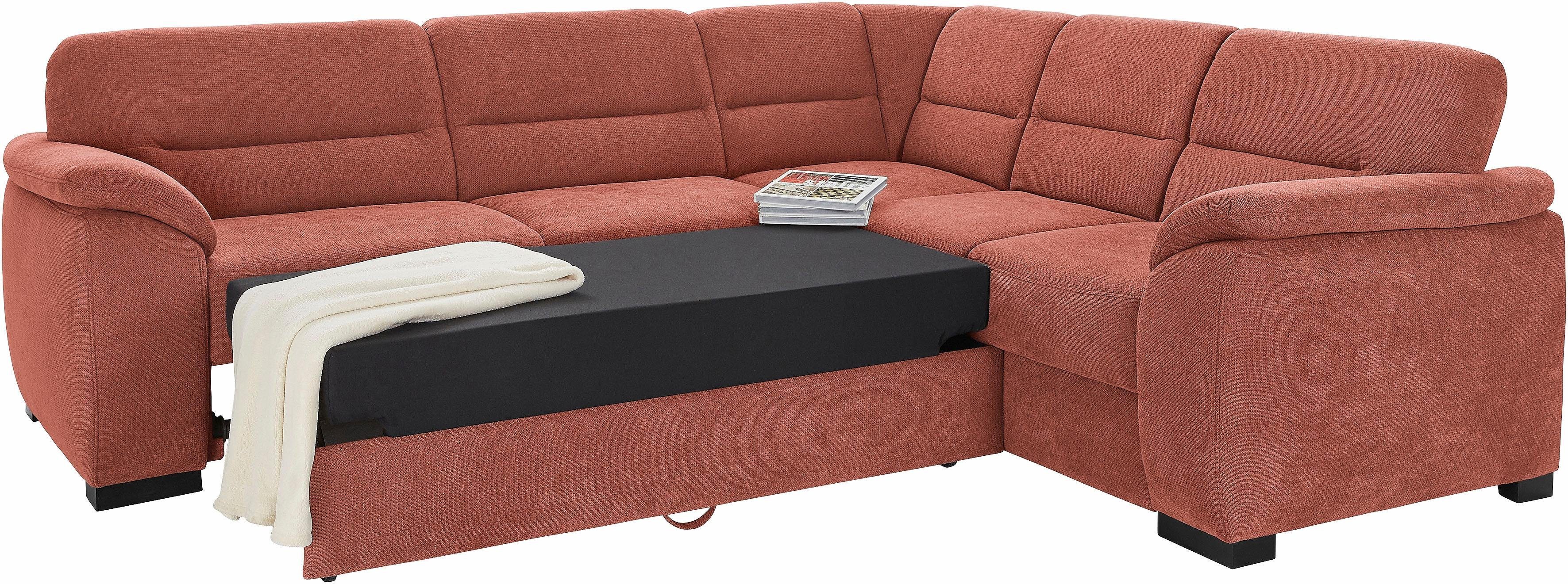 sit&more Hoekbank Montego L-vorm naar keuze met slaapfunctie en lade