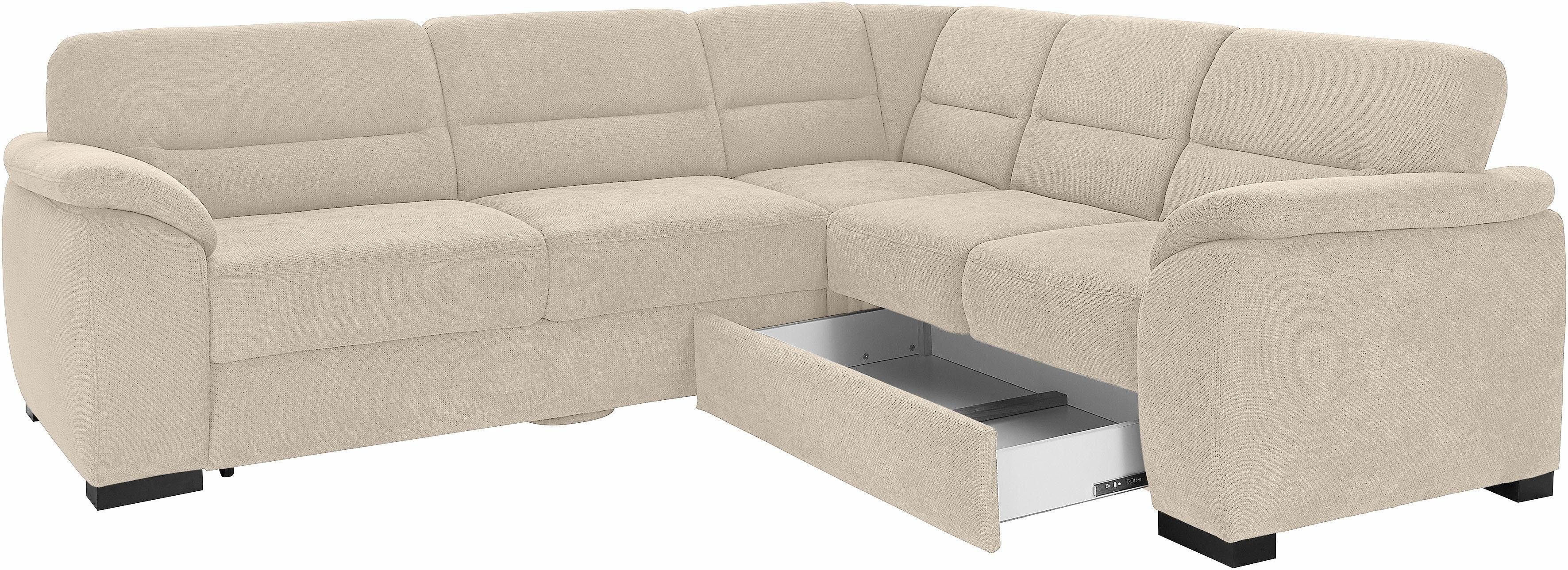 sit&more Hoekbank Montego L-vorm naar keuze met slaapfunctie en lade