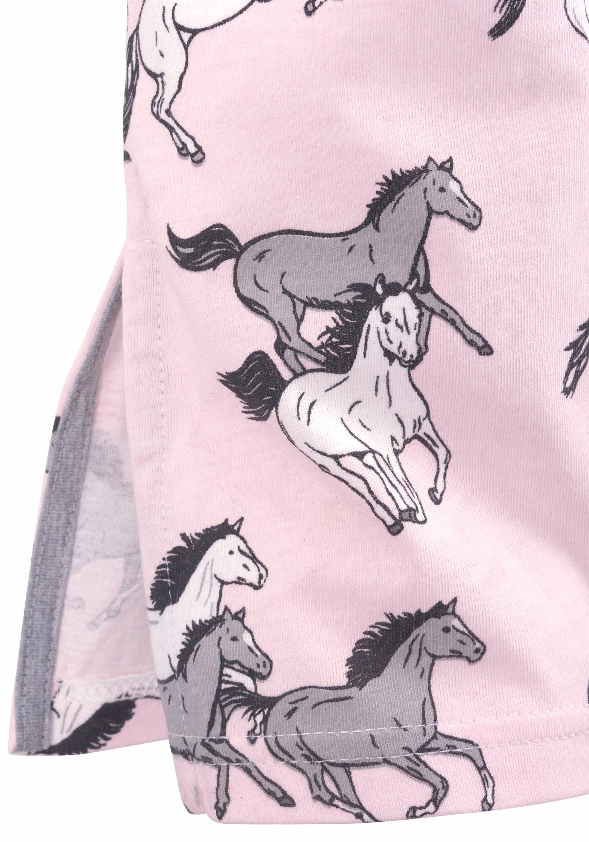 Petite fleur Nachthemd met all-over paarden-print
