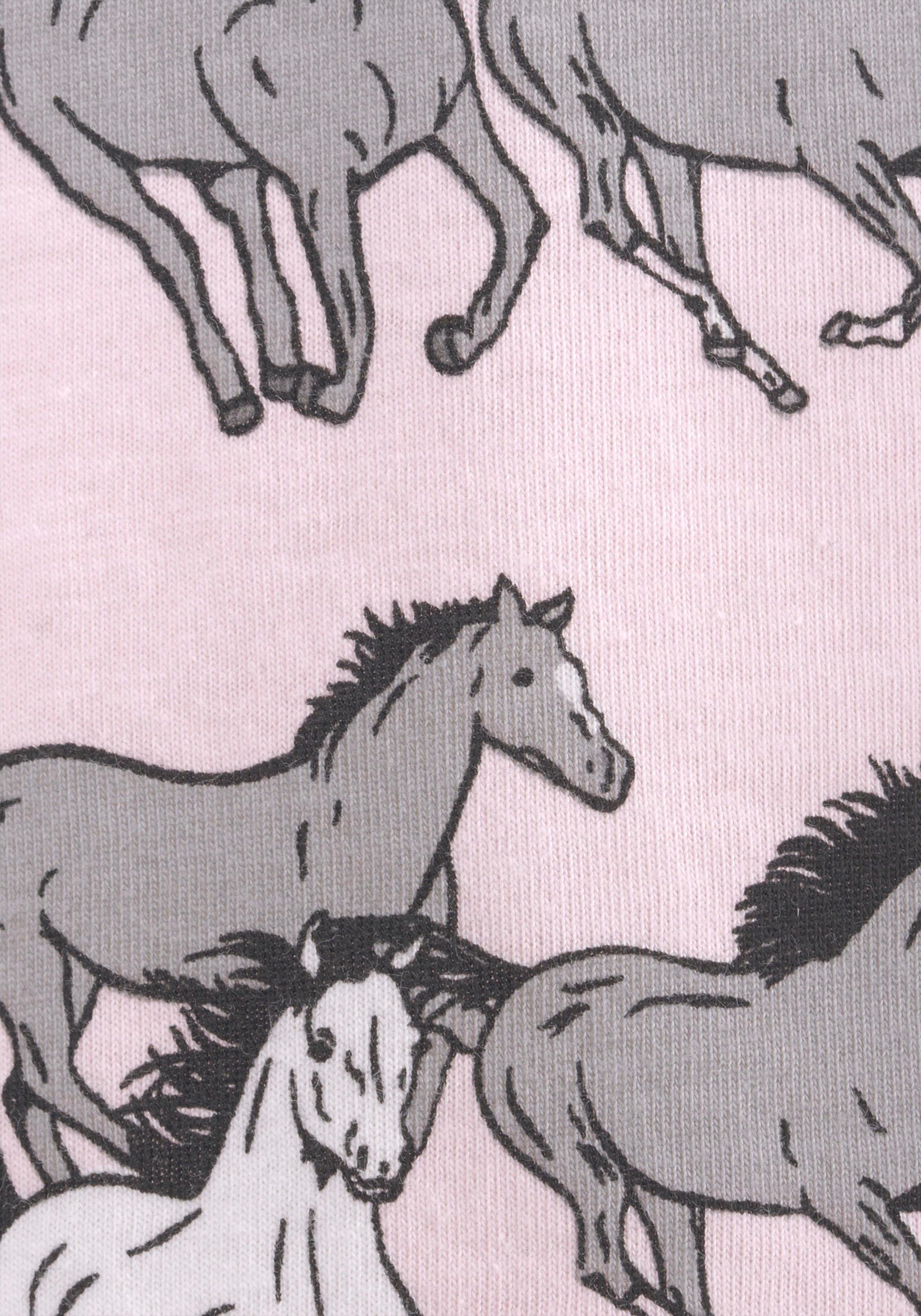 Petite fleur Nachthemd met all-over paarden-print