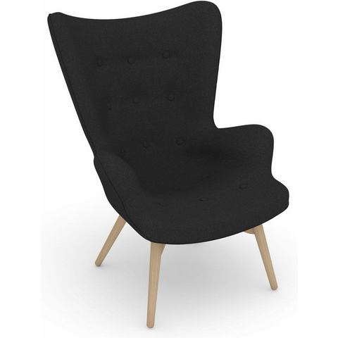 Max Winzer® Fauteuil Build-a-chair Arne in retro-look, om zelf te stylen, stoel met een hoge rugleun