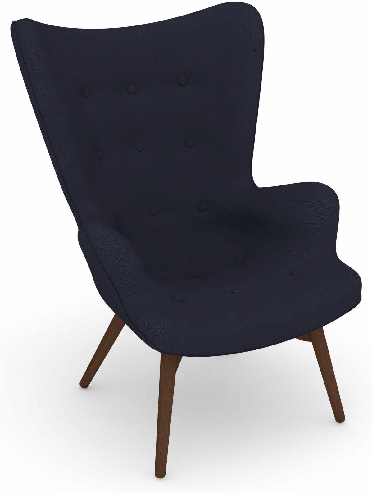 Max Winzer® Fauteuil Build-a-chair Arne in retro-look, om zelf te stylen, stoel met een hoge rugleuning