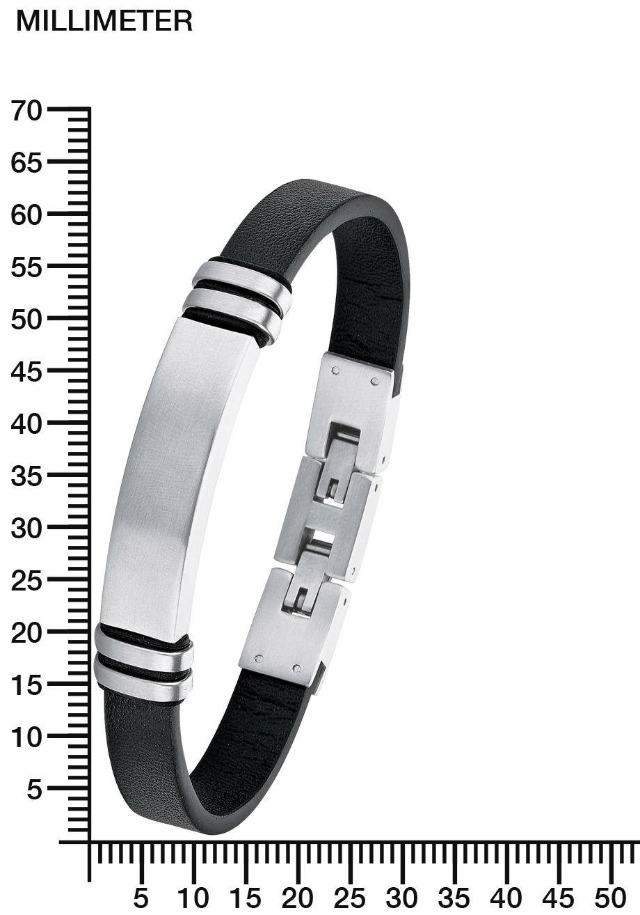 s.Oliver Leren armband 2018703 met zirkoon (synthetisch)
