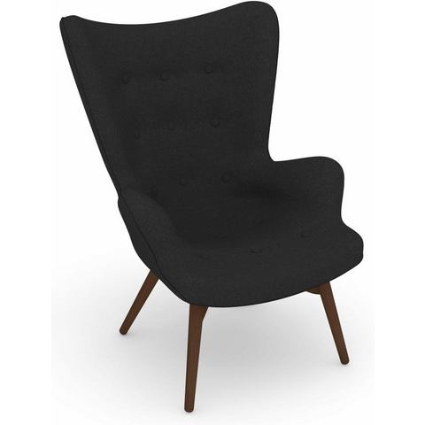 Max Winzer® Fauteuil Build-a-chair Arne in retro-look, om zelf te stylen, stoel met een hoge rugleun