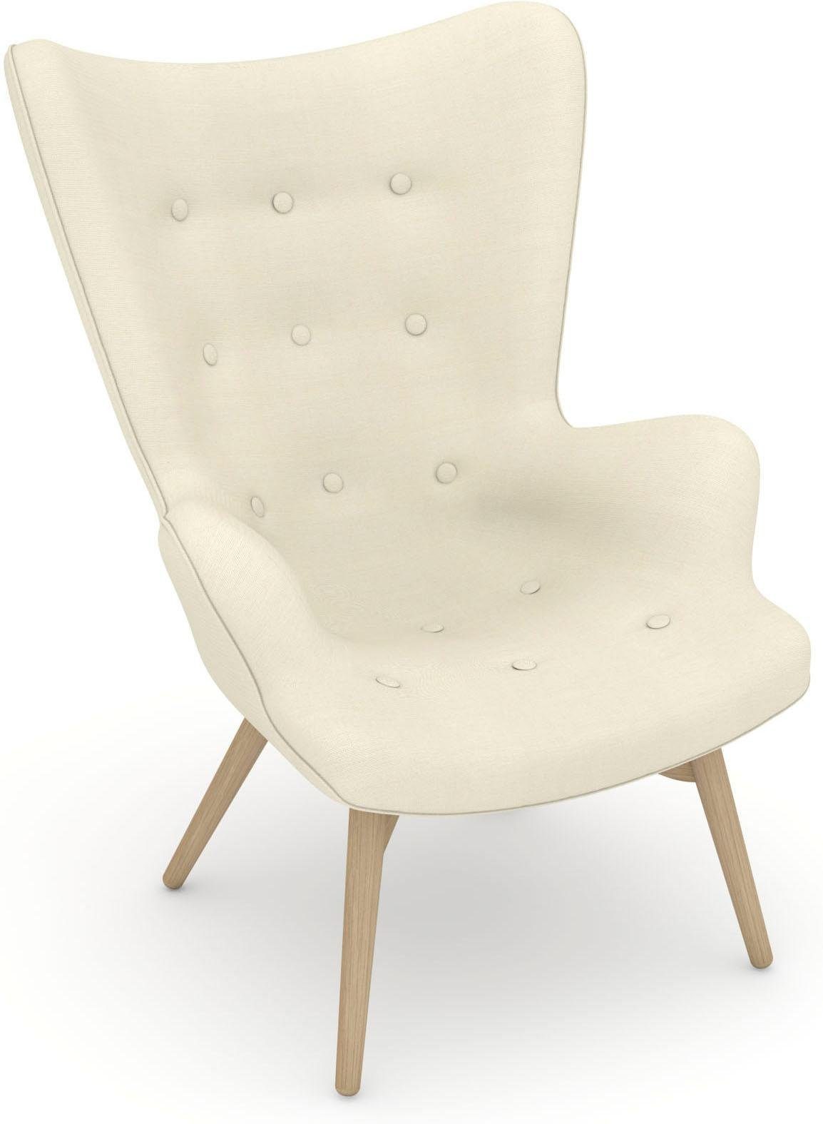 Max Winzer® Fauteuil Build-a-chair Arne in retro-look, om zelf te stylen, stoel met een hoge rugleuning