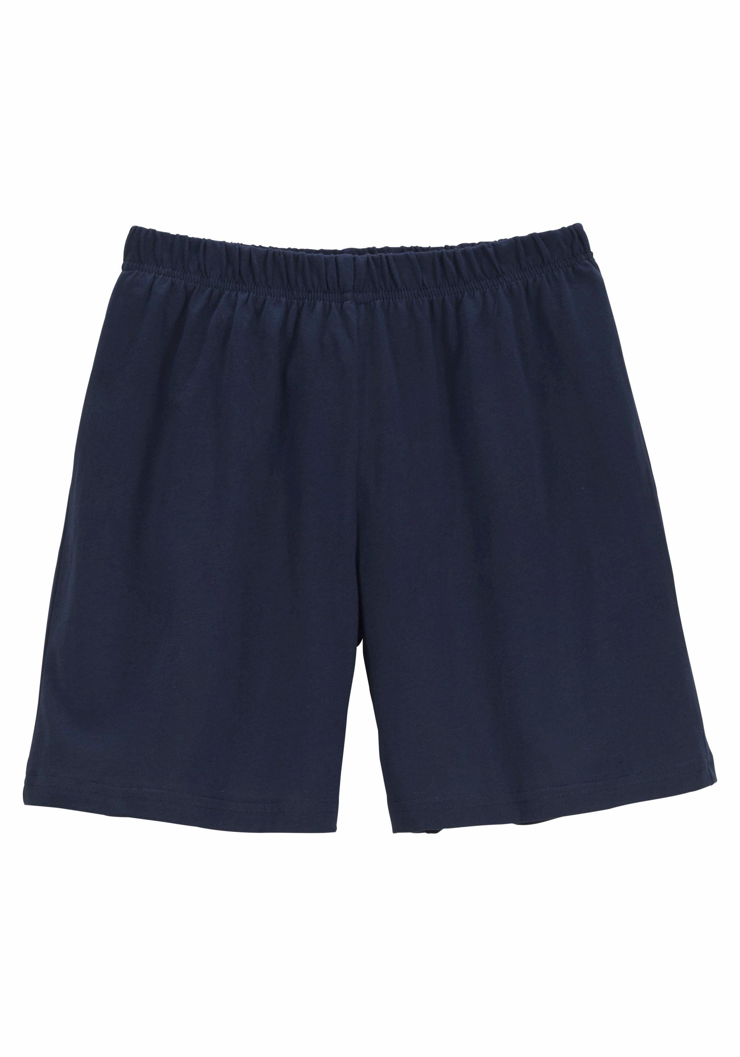 le jogger® Pyjama Broek 1x uni en 1x geruit (4-delig, Set van 2)