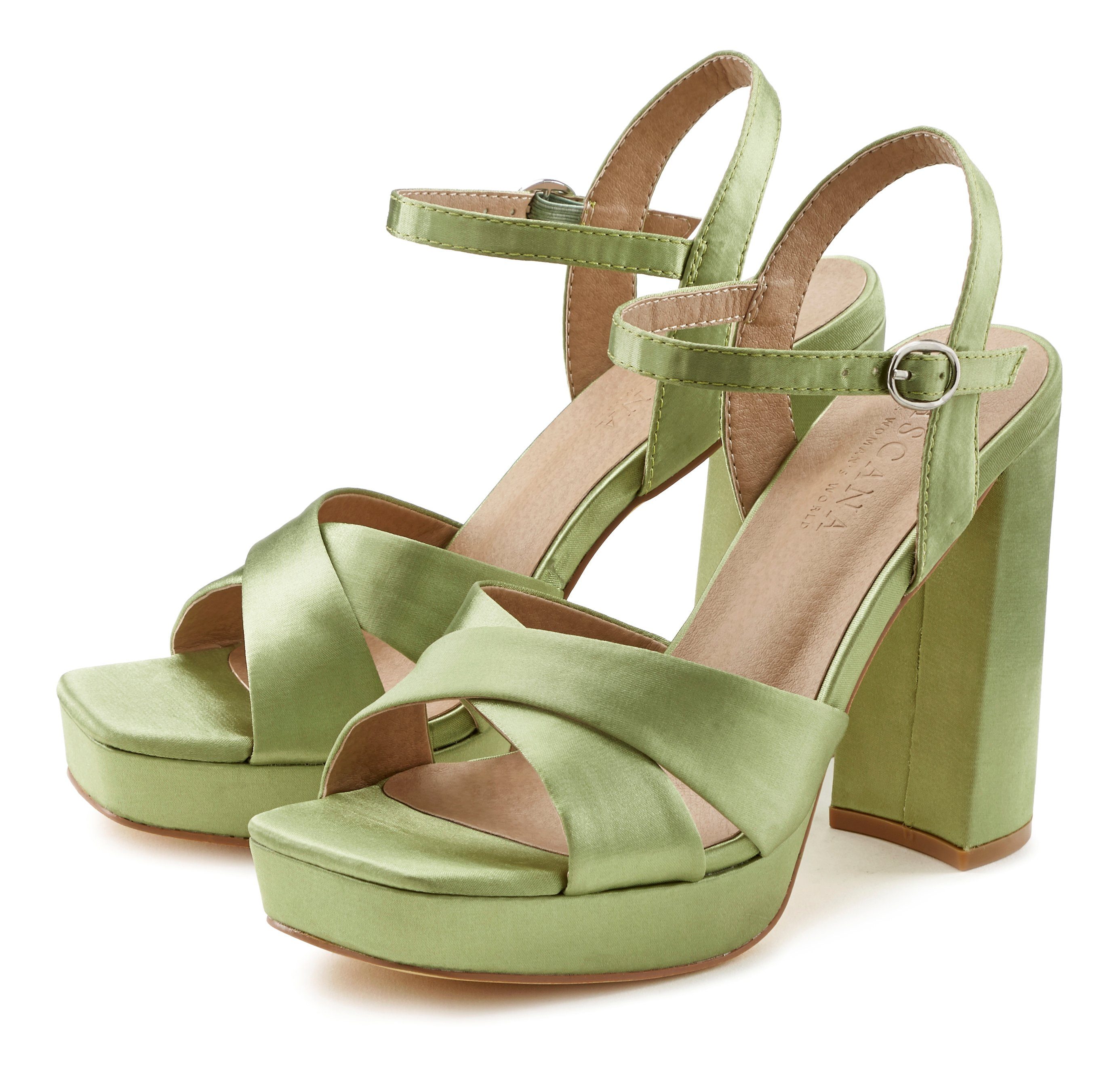 lascana sandalen groen
